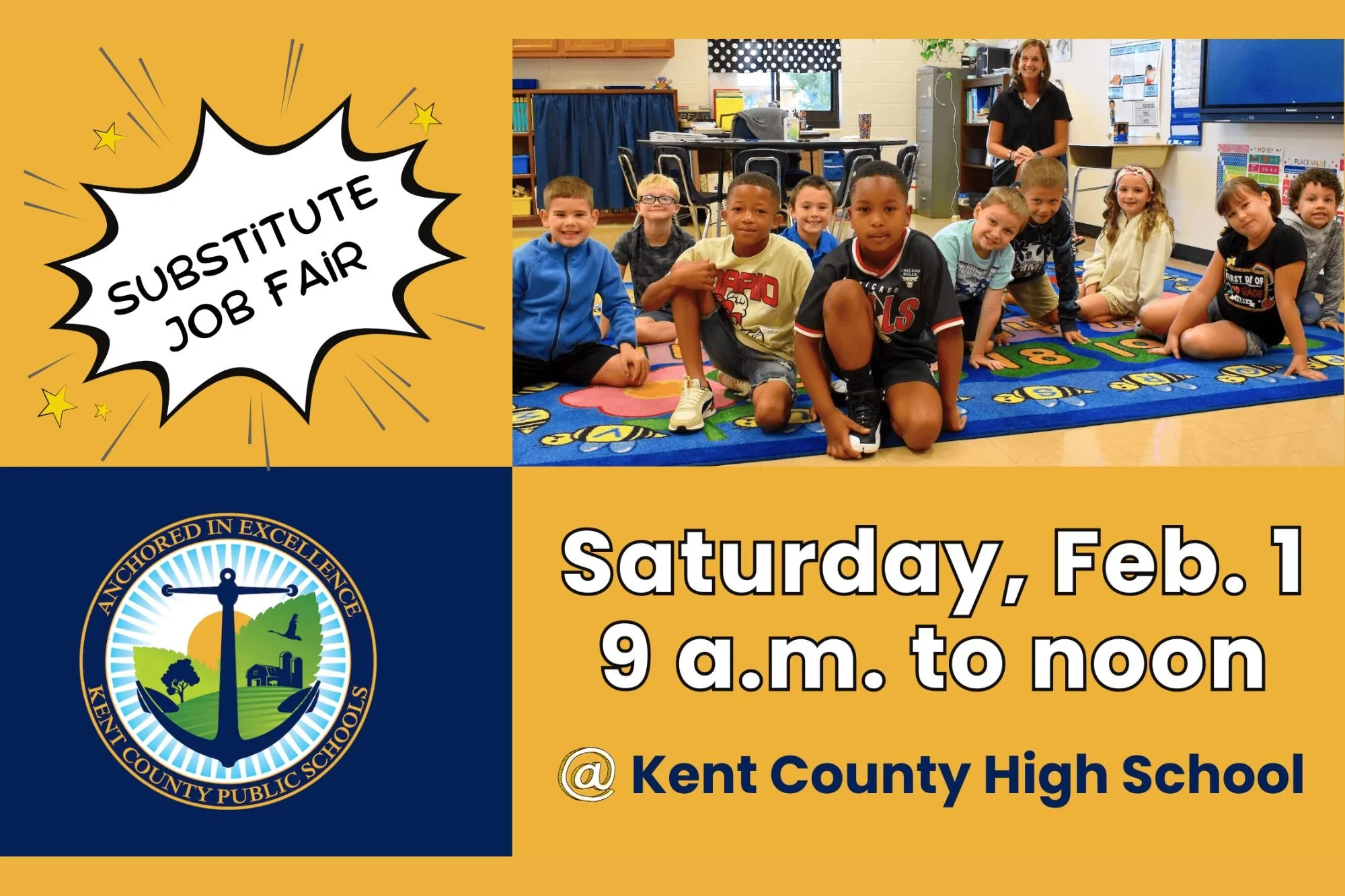 KCPS Substitute Job Fair Saturday, Feb 1.