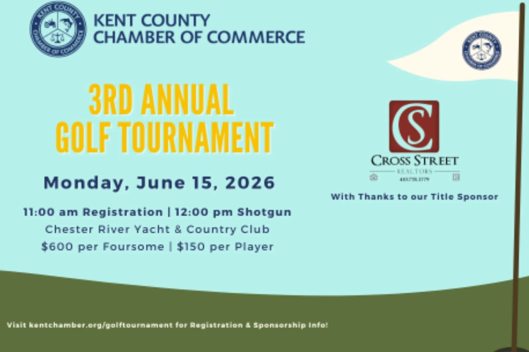 Kent County Chamber of Commerce Announces 3rd Annual Golf Tournament Presented by Cross Street Realtors 