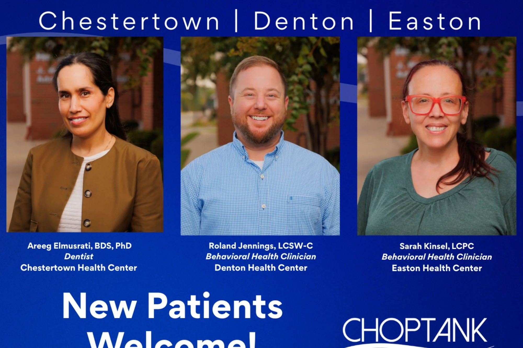 Choptank Health Expands Dental and Behavioral Health Access with Three New Providers