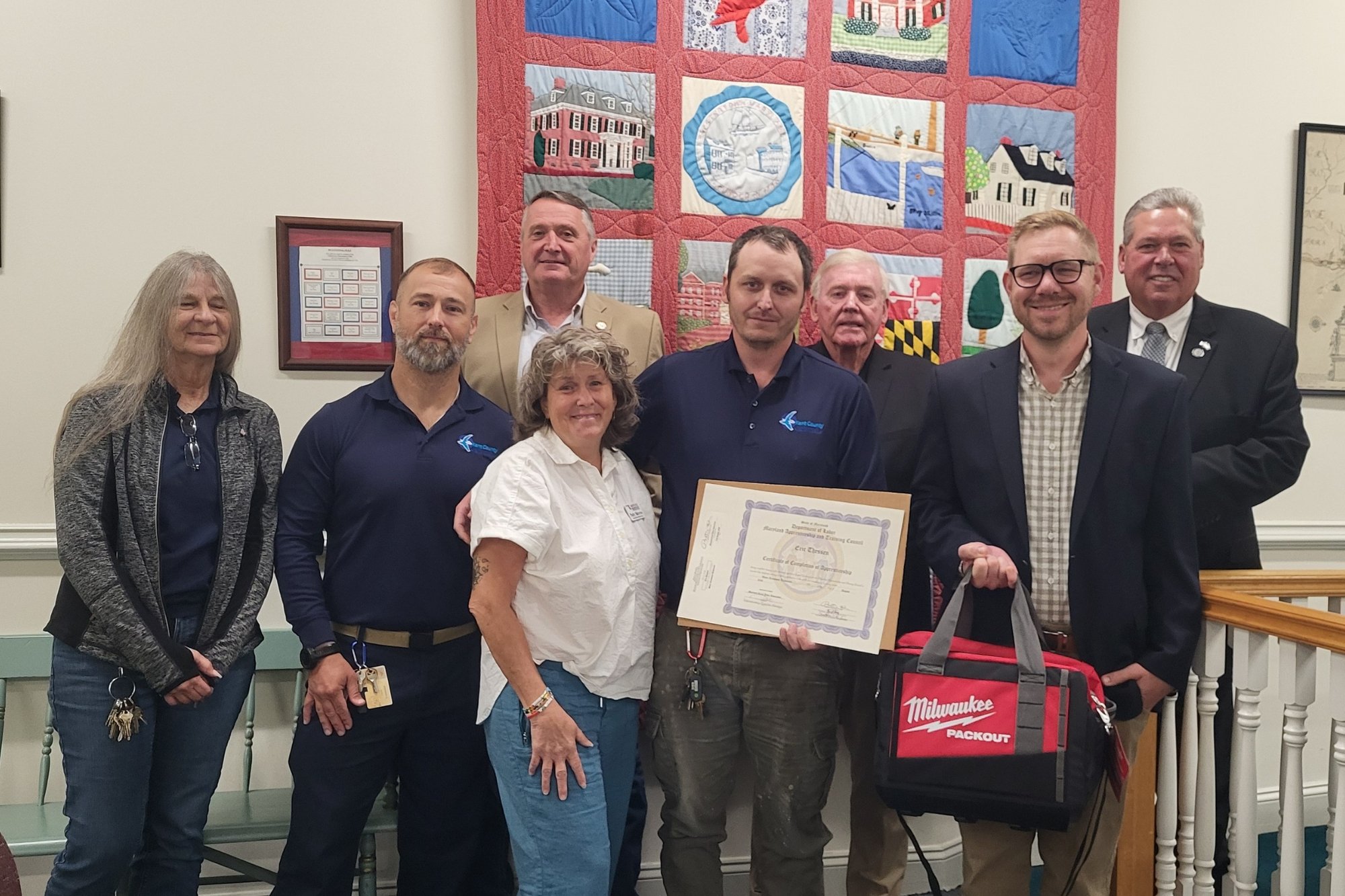 Kent County Recognizes Eric Thessen’s Maryland Rural Water Association Apprenticeship Completion