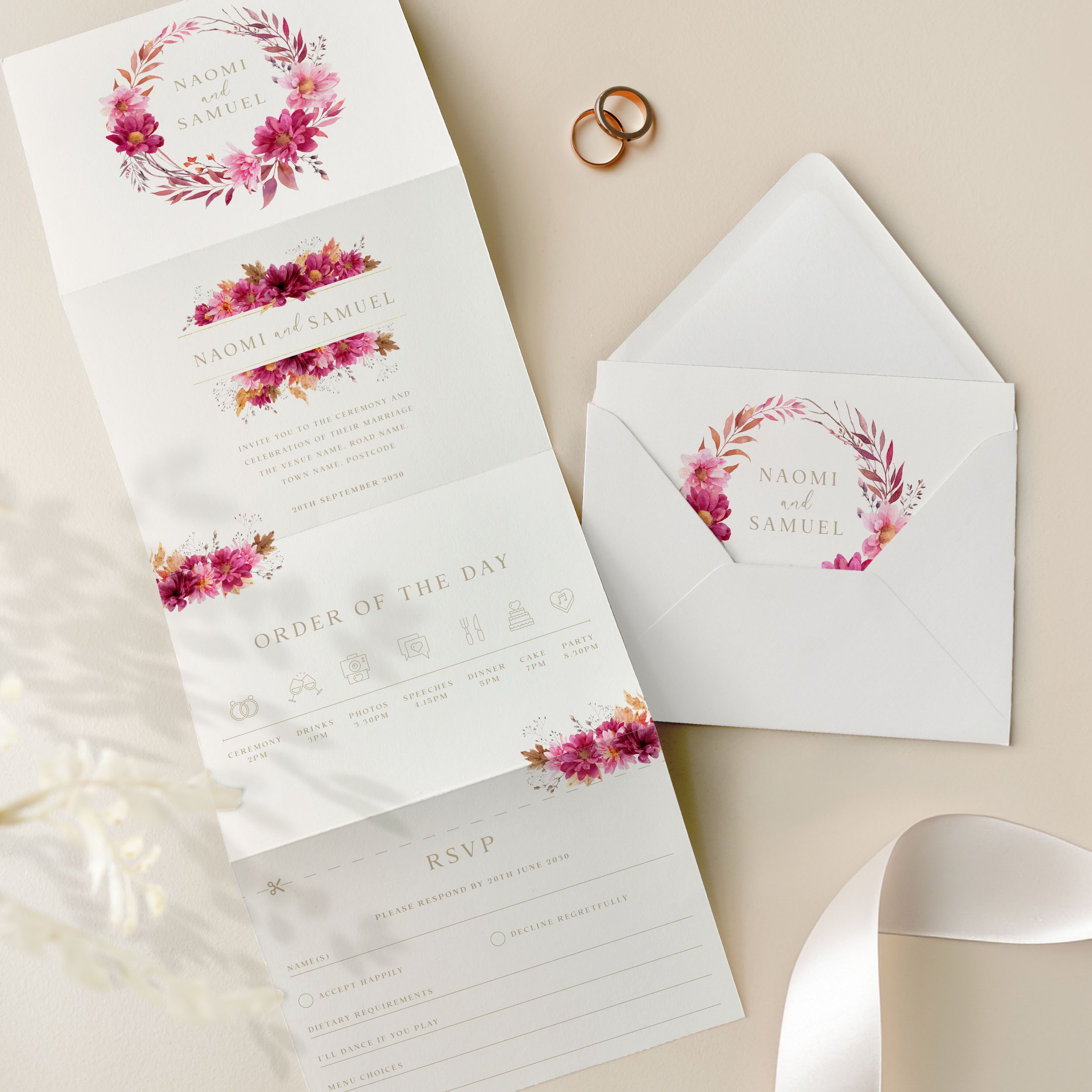 Concertina Invite Samples