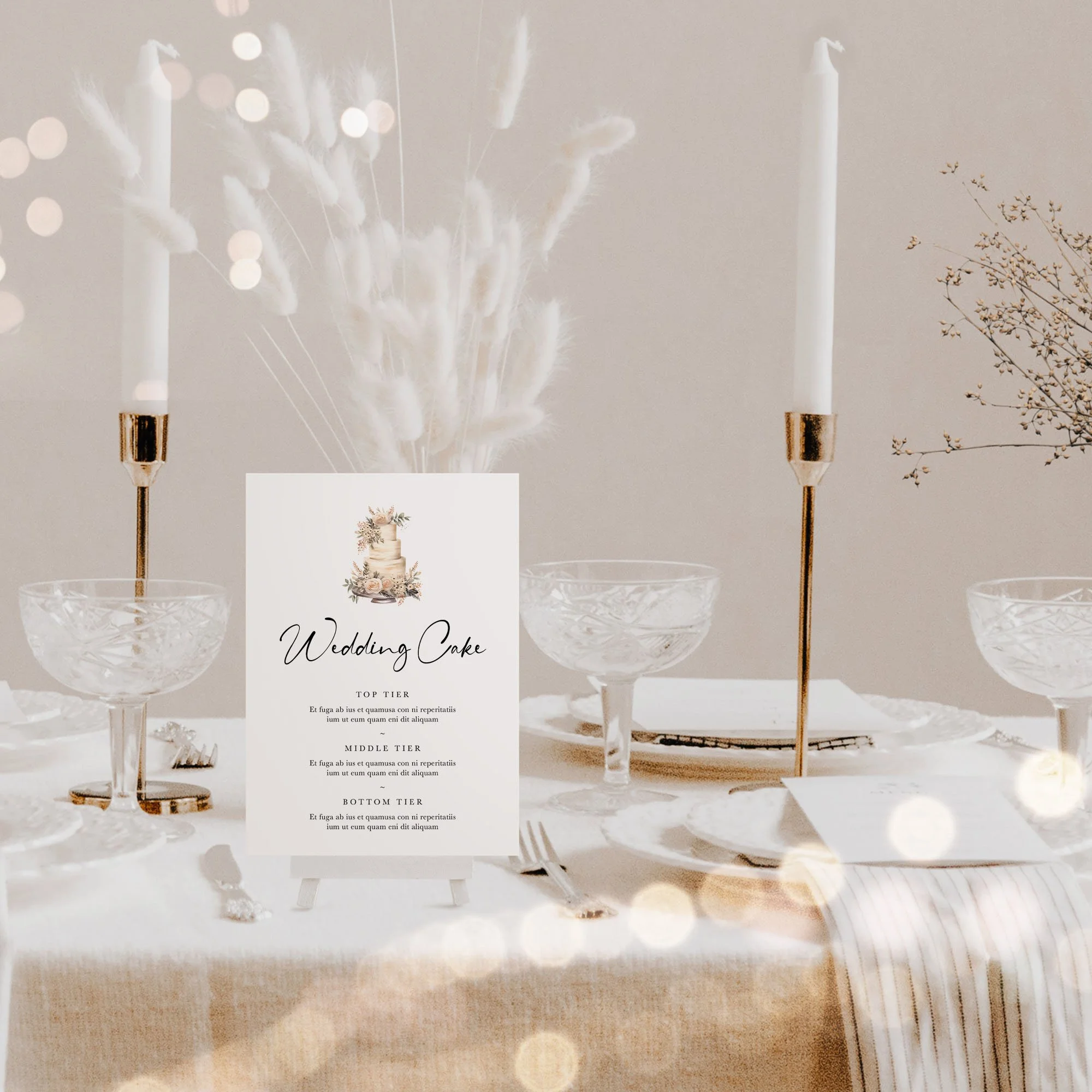 Wedding Cake Flavour Sign
