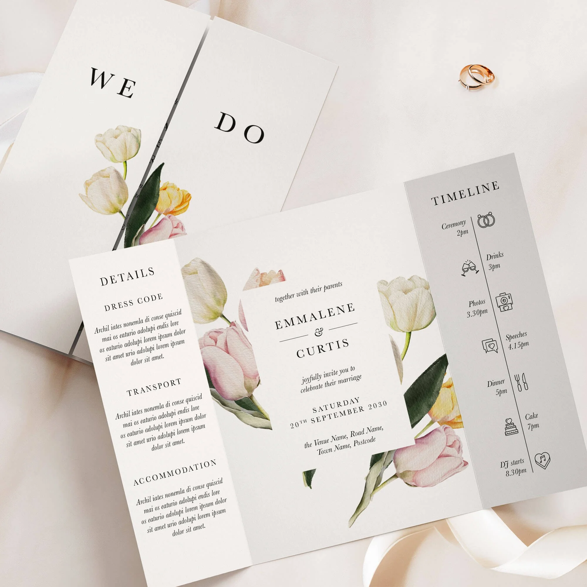 The Tulip (Frame) Gatefold Wedding Invitation