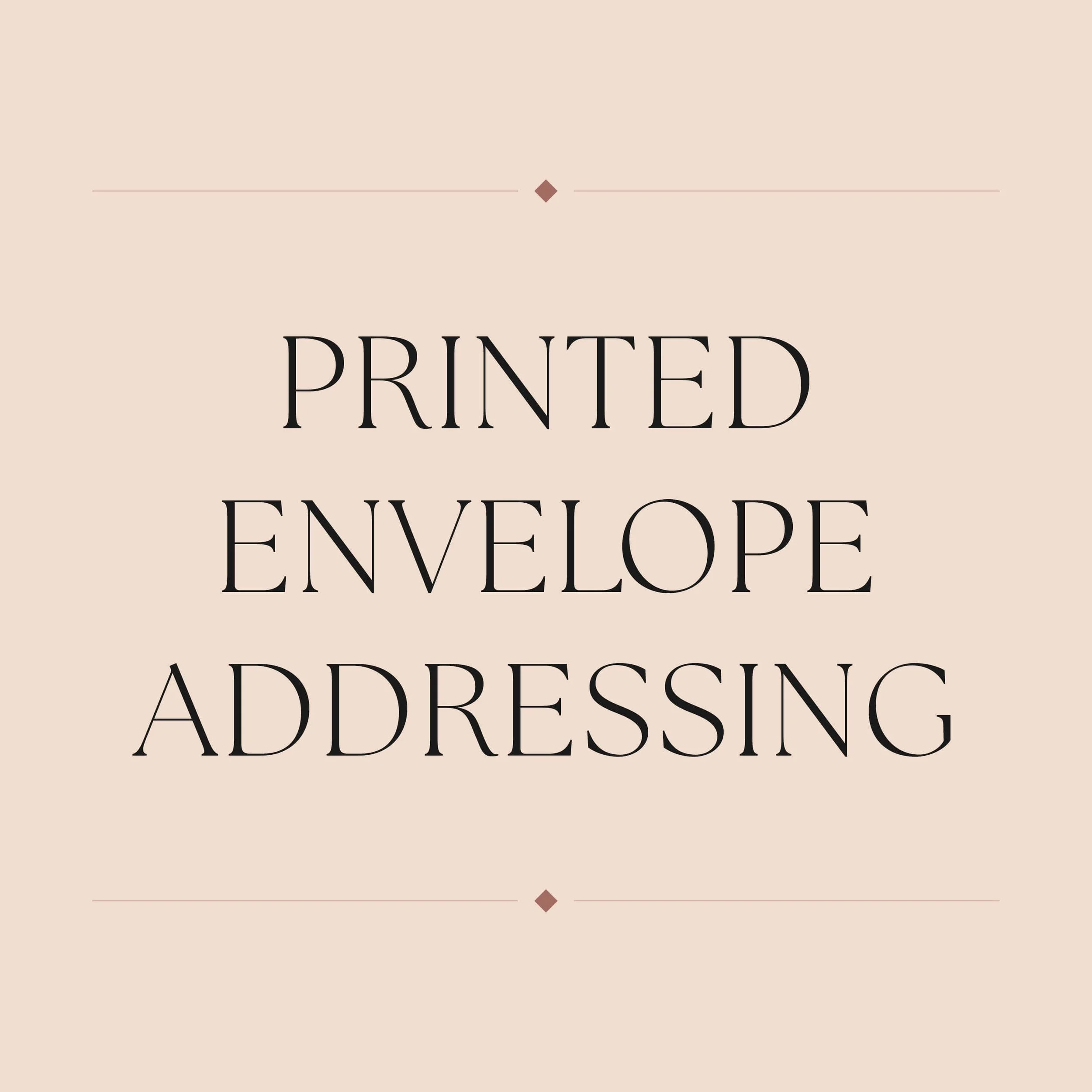 Printed Envelope Addressing