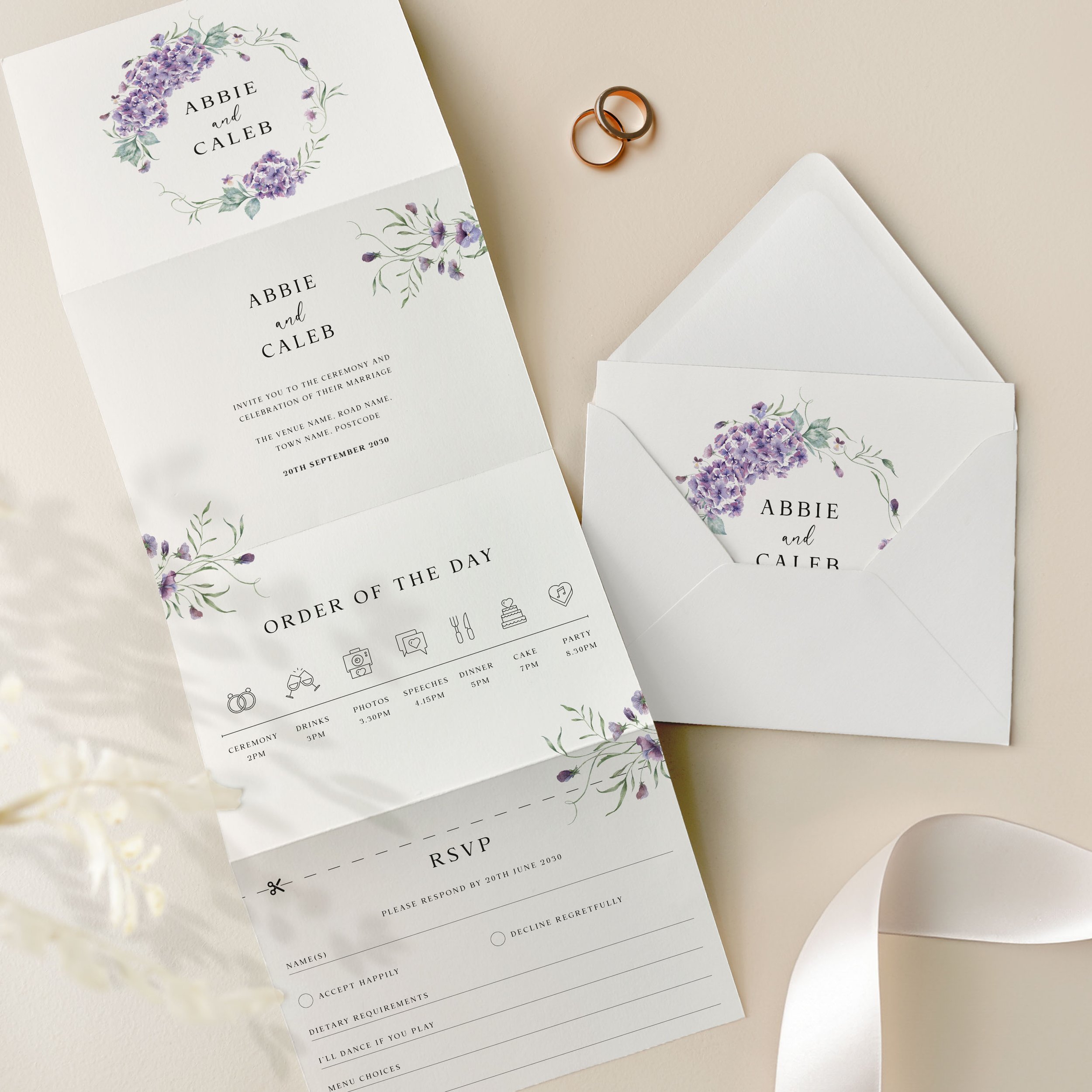 Concertina Invite Samples