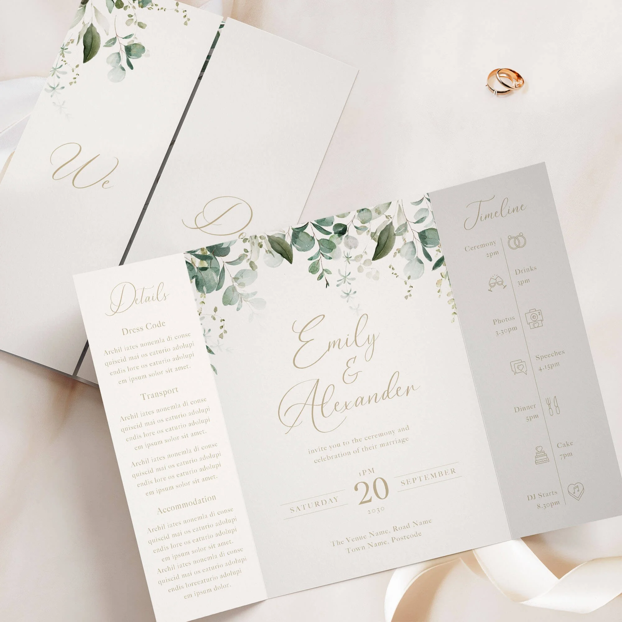 The Emerald Forest Gatefold Wedding Invitation