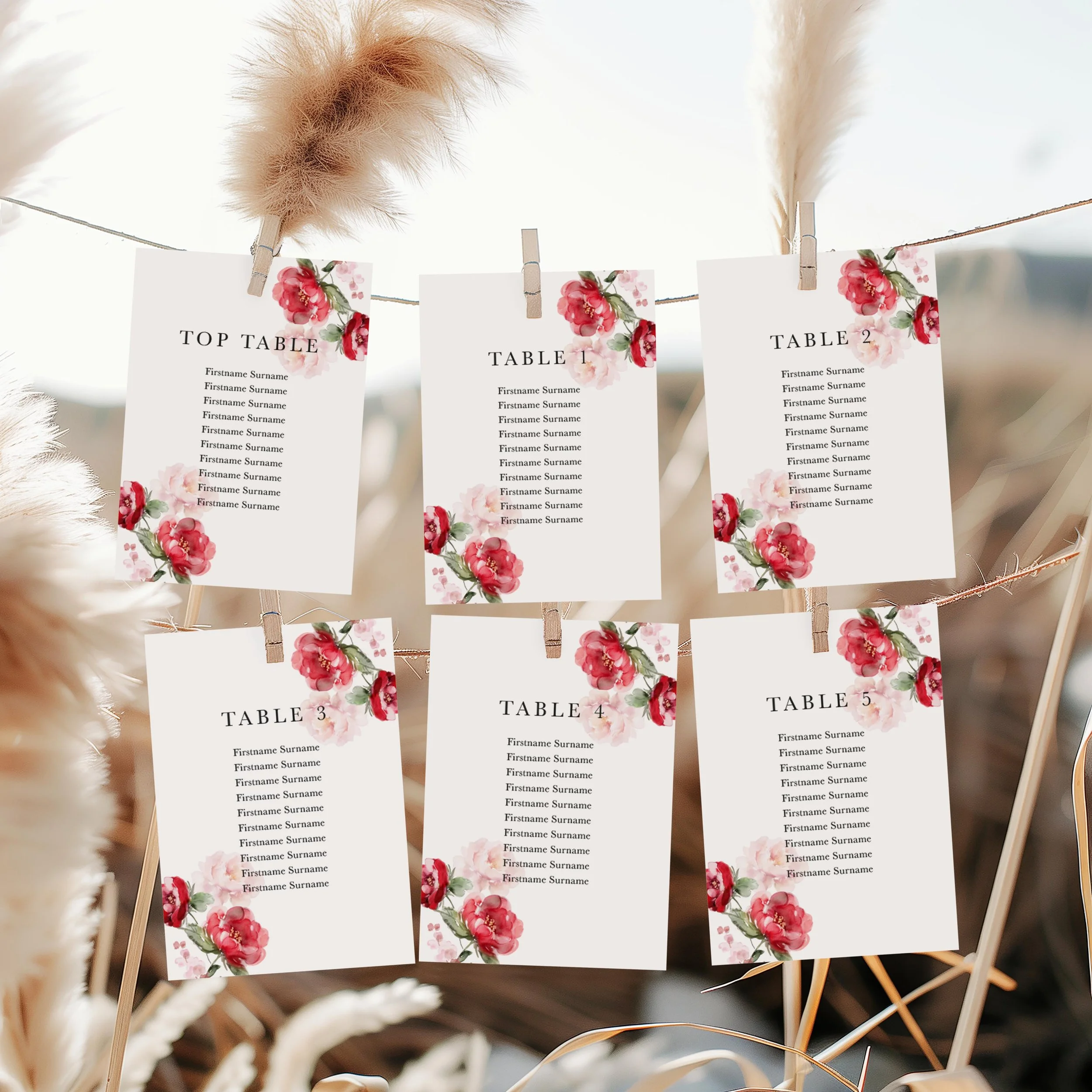 The Red Floral Collection