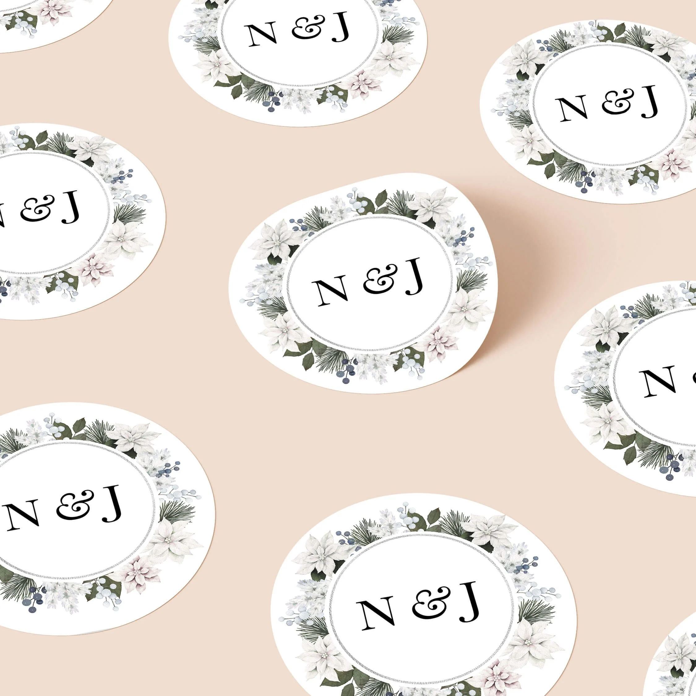 The Winter Frost Wedding Stickers