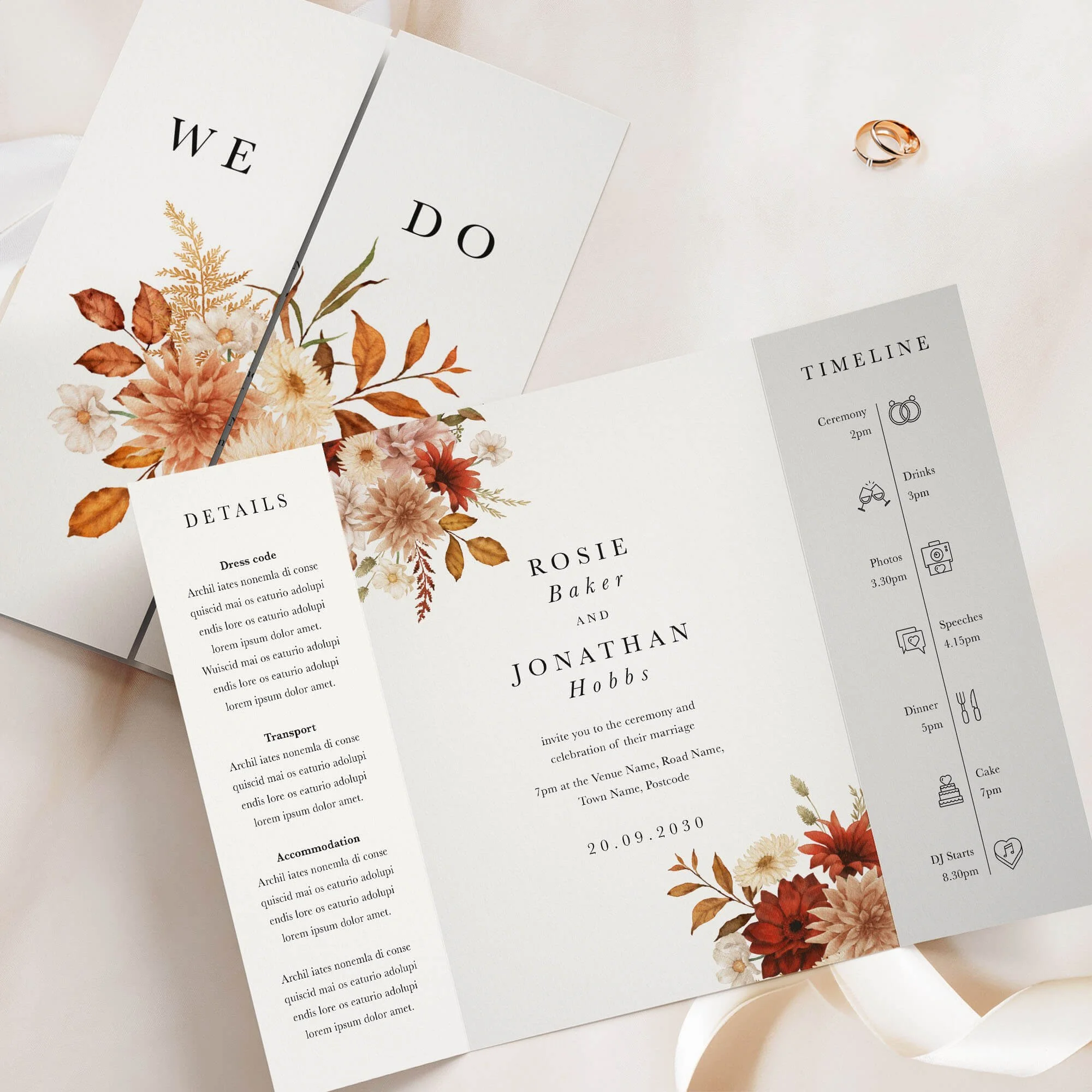The Rustic Gatefold Wedding Invitation