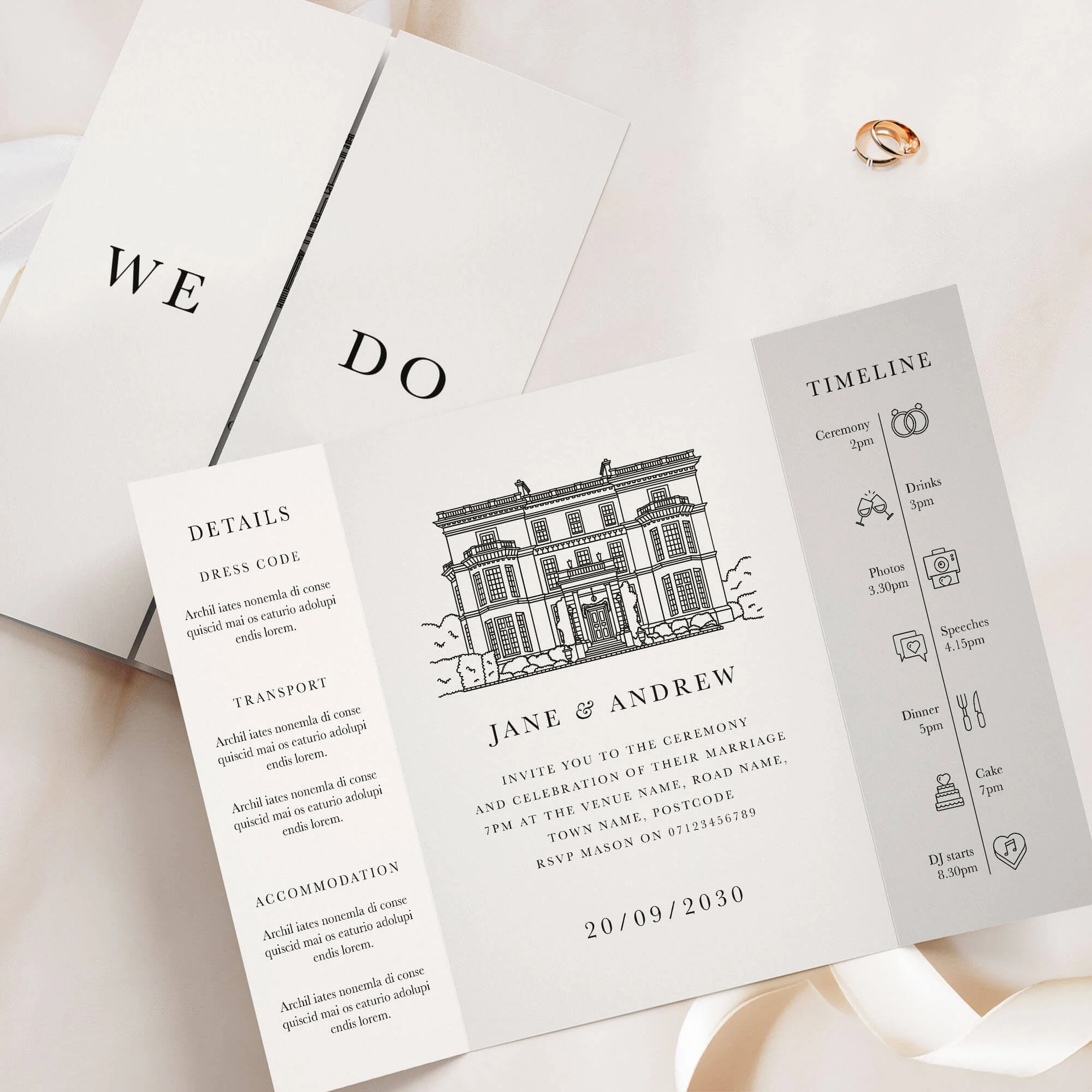 The Venue Gatefold Wedding Invitation