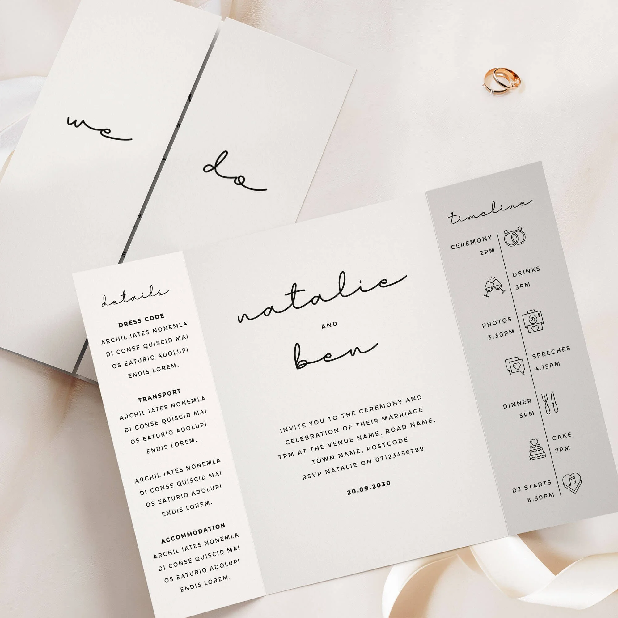 The Classic Gatefold Wedding Invitation