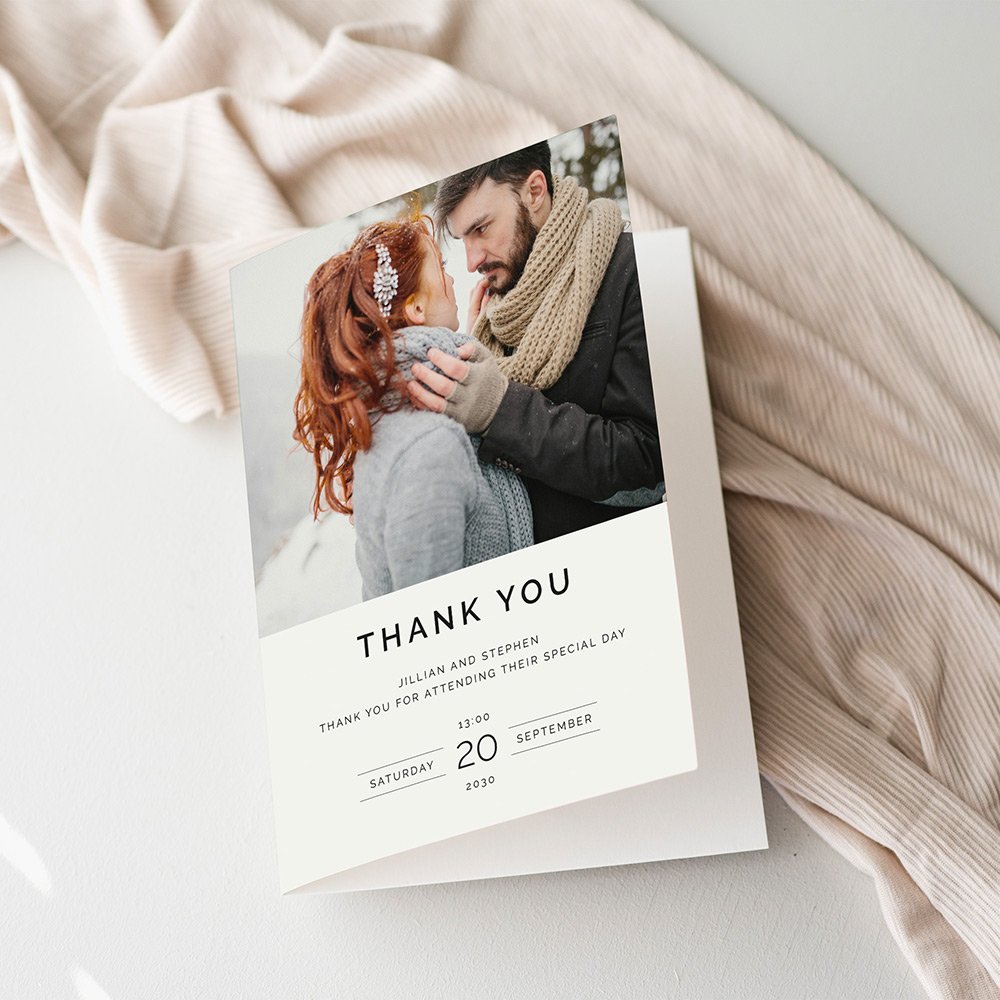 Photograph Thank You Cards For Wedding