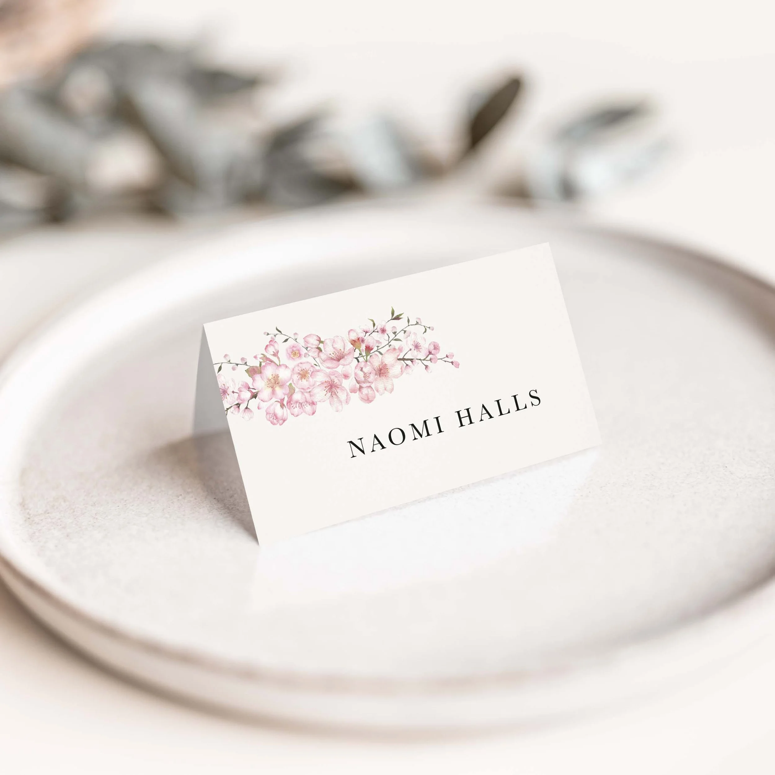 The Cherry Blossom Wedding Place Cards