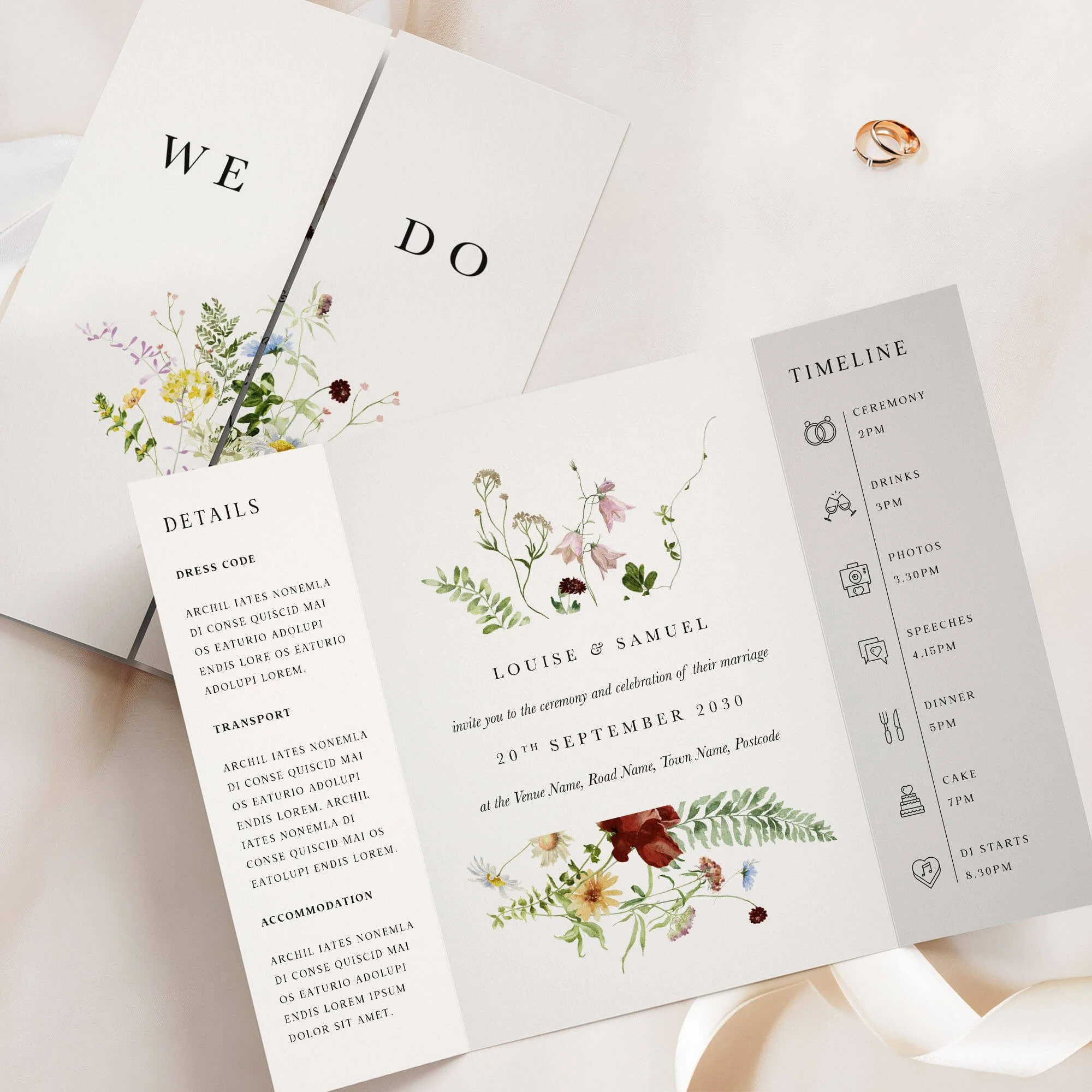 The Meadow Gatefold Wedding Invitation