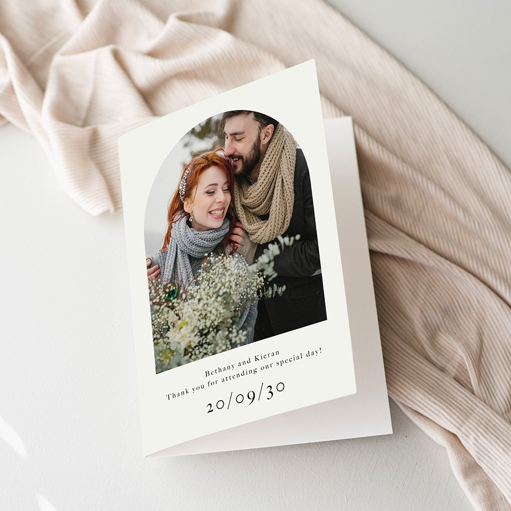Modern Photo Wedding Thank You Cards