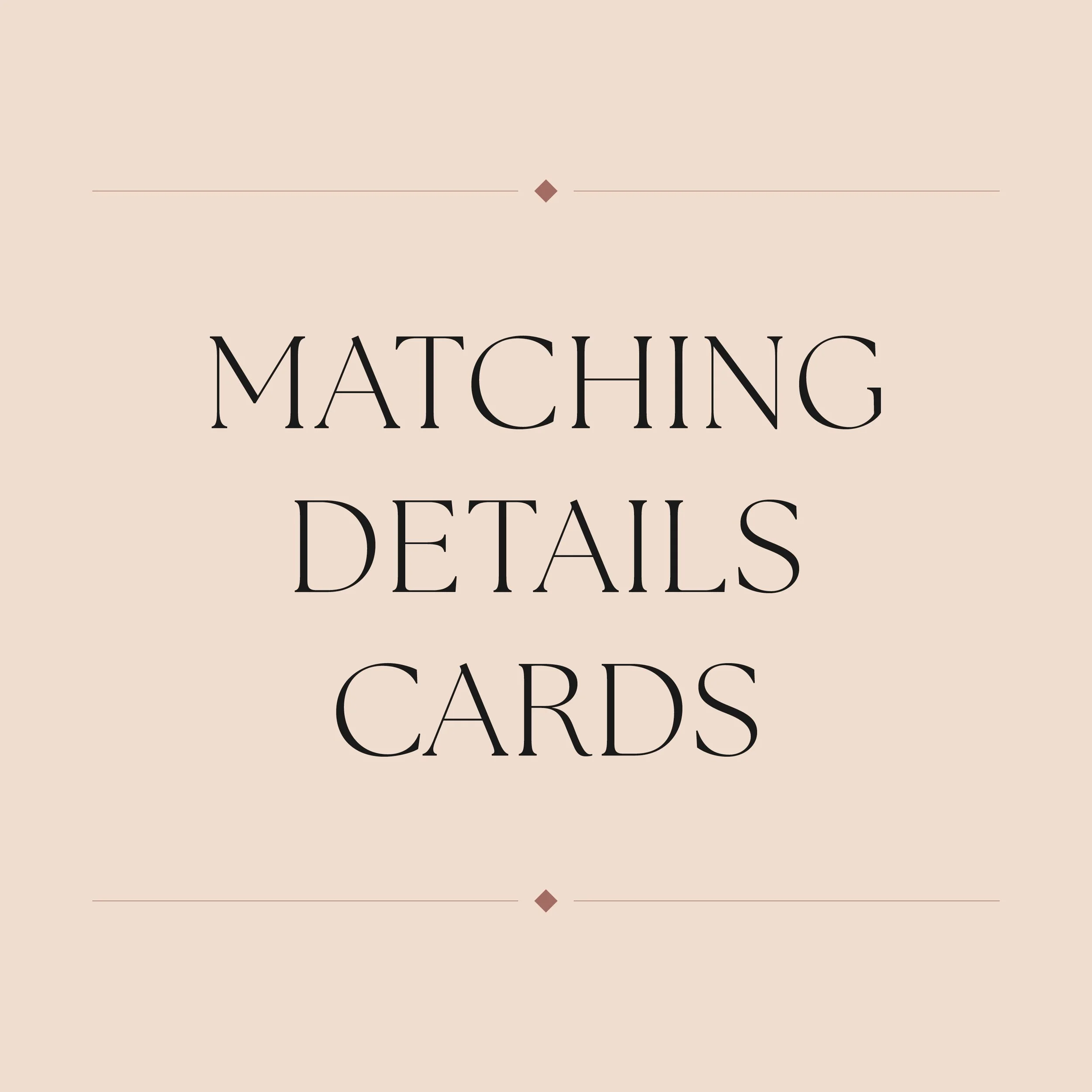 Wedding Details Cards