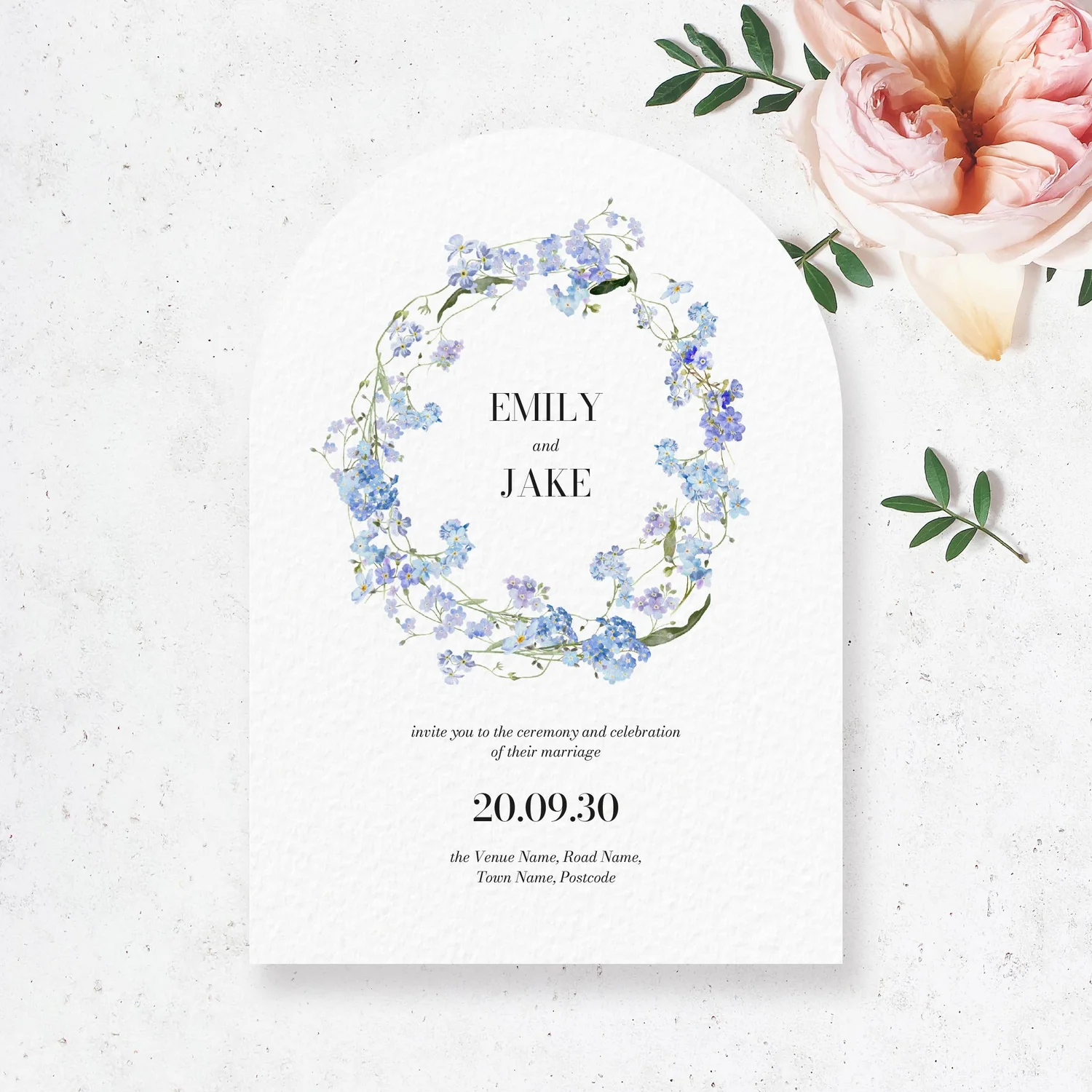 The Forget Me Not Collection | Wonder Wedding Stationery UK