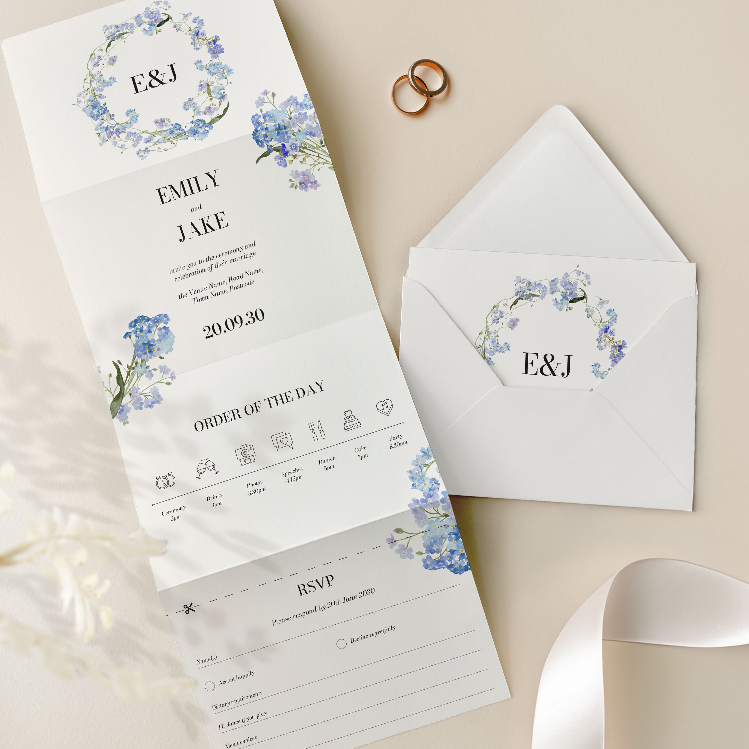 Concertina Invite Samples