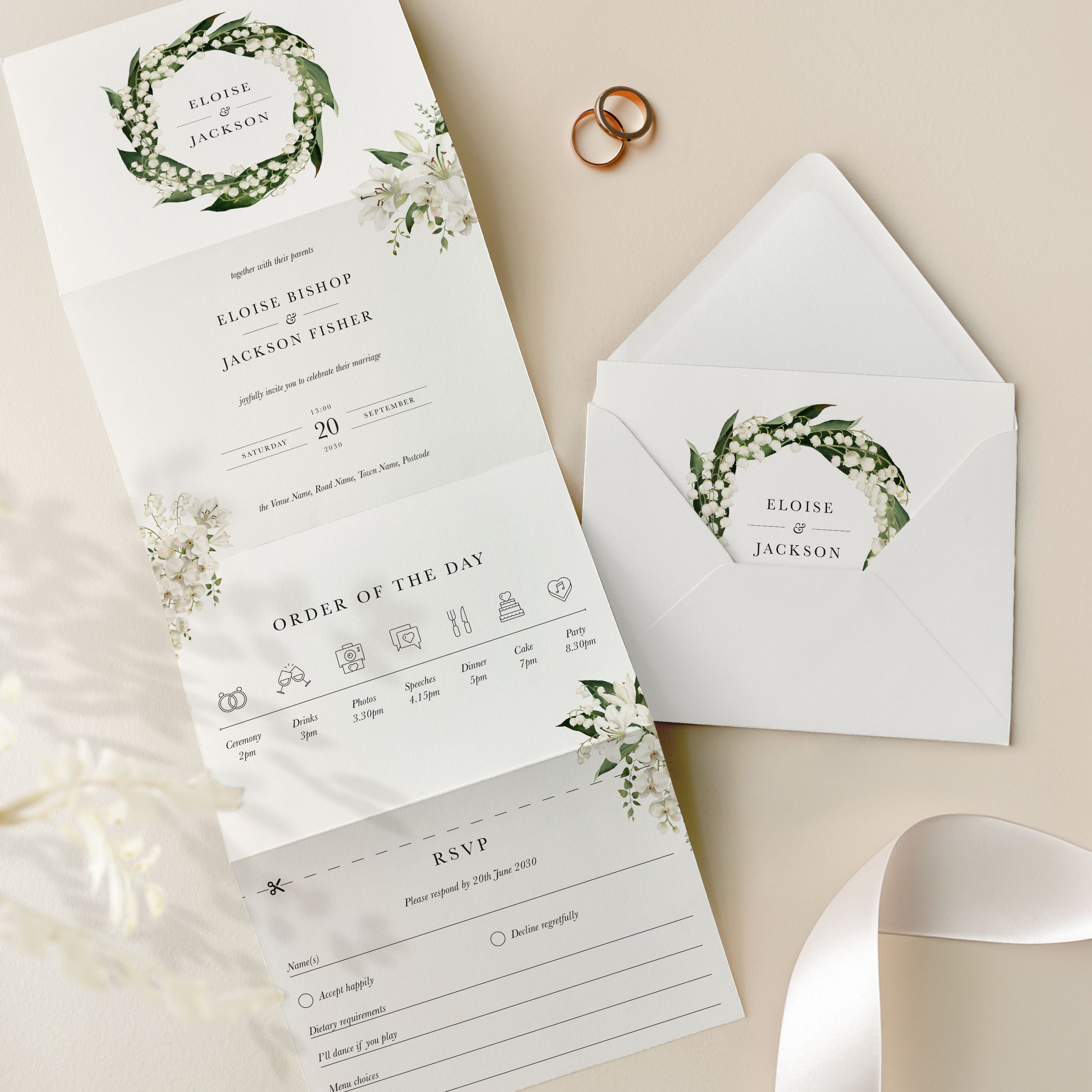 Concertina Invite Samples