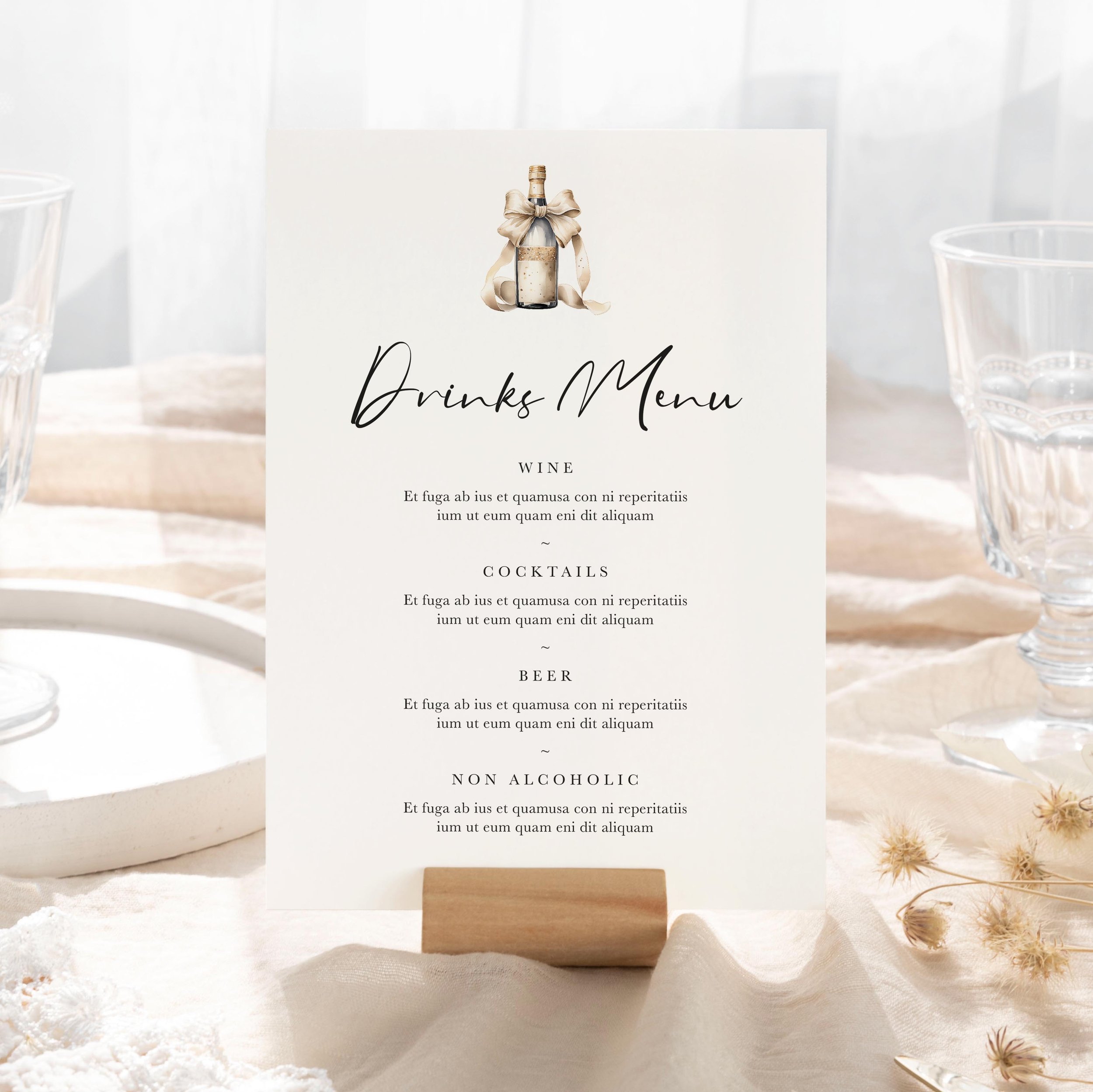 Drinks Menus