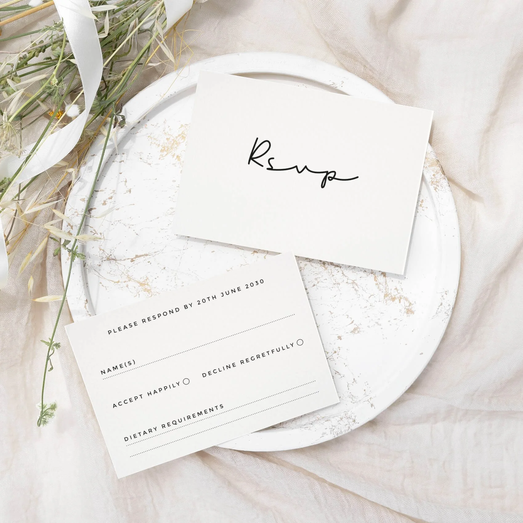The Classic Wedding RSVP Cards