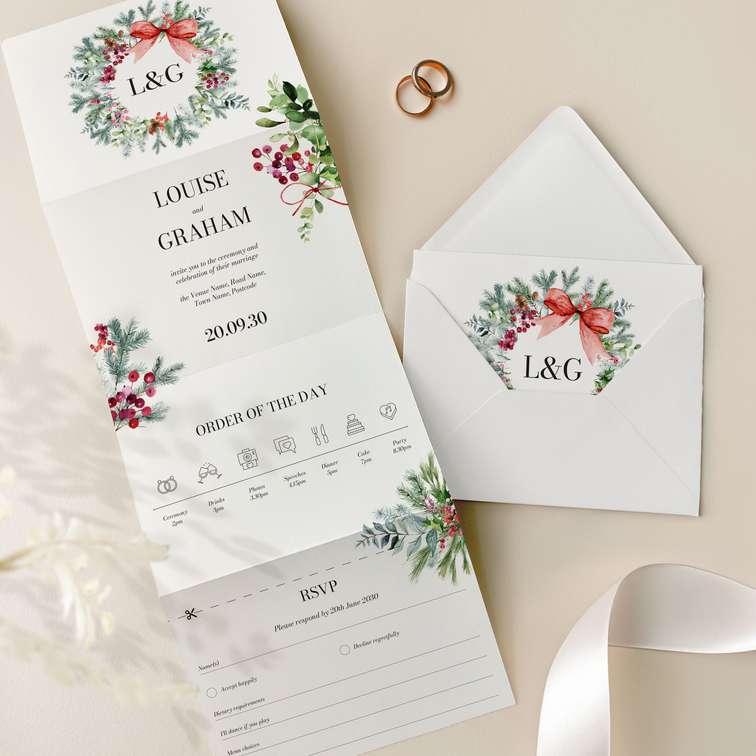 Concertina Invite Samples