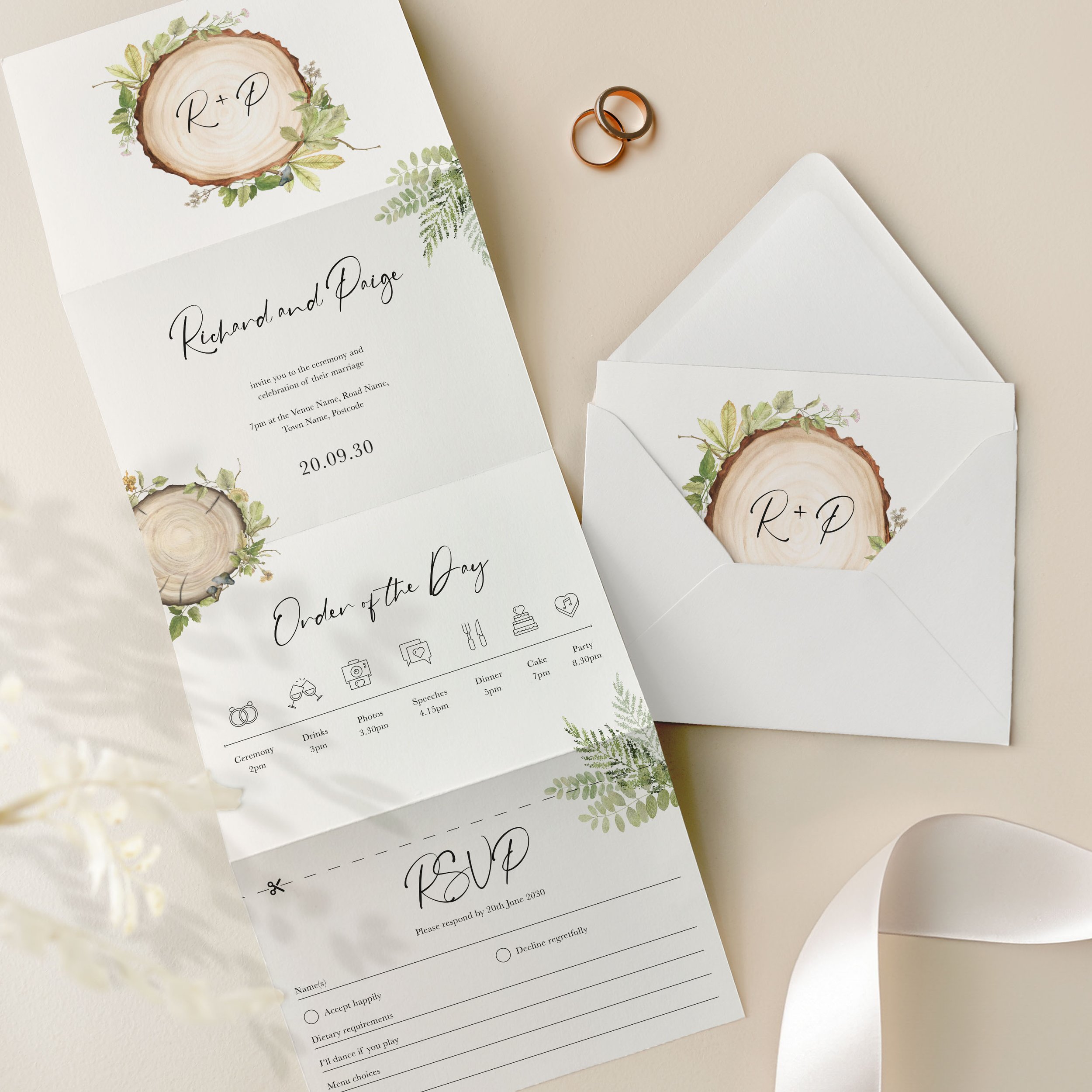 Concertina Fold Invitation Samples