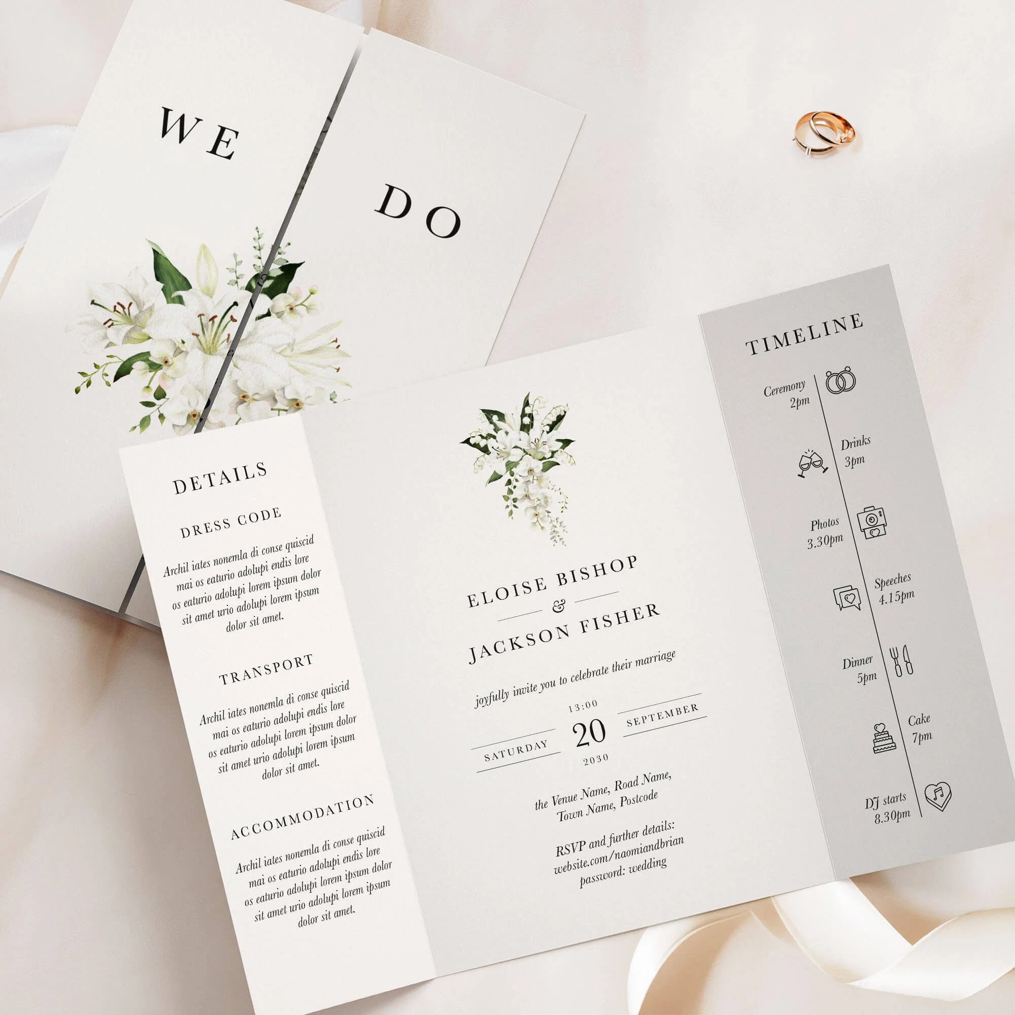 The Garden (Bouquet) Gatefold Wedding Invitation
