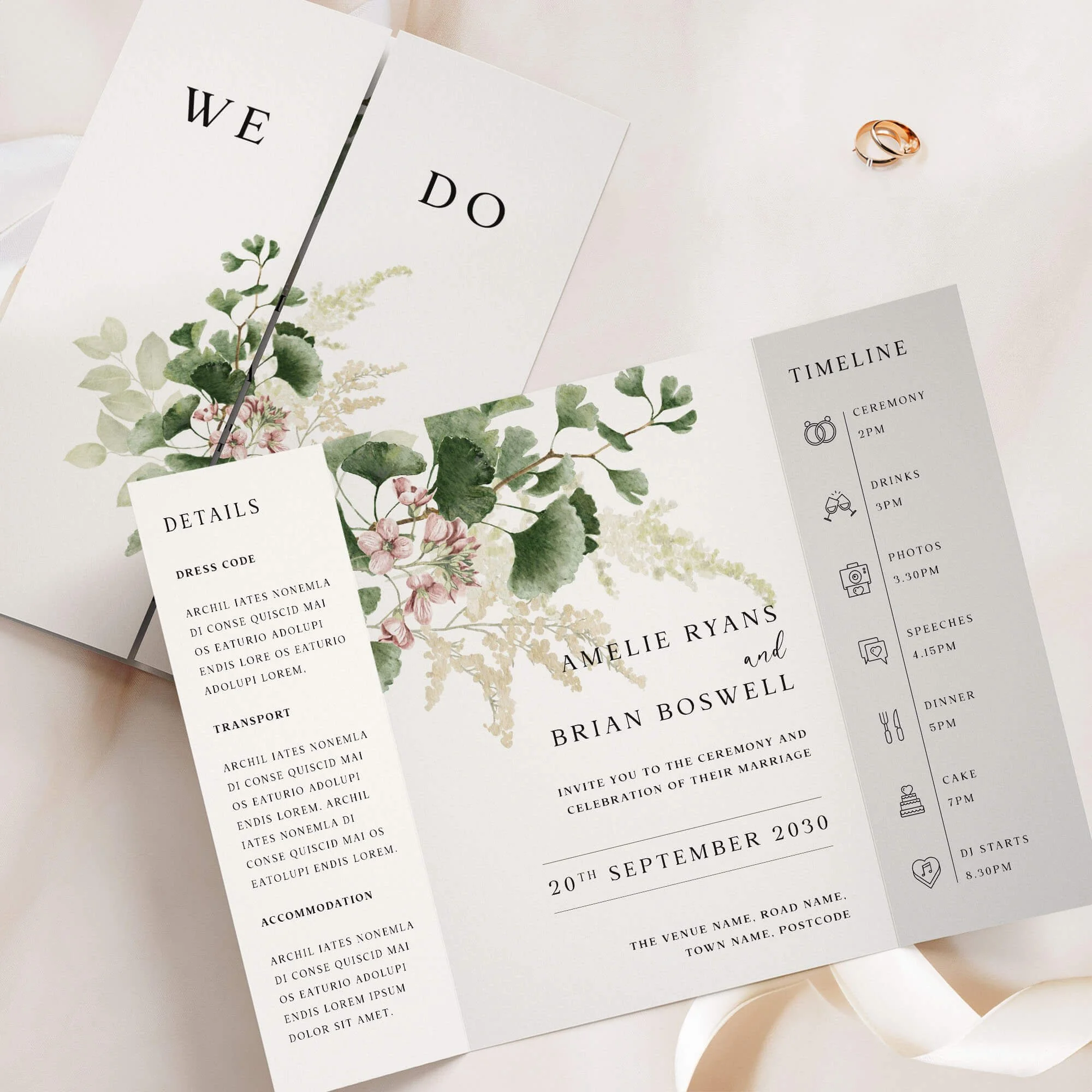 The Forest Gatefold Wedding Invitation
