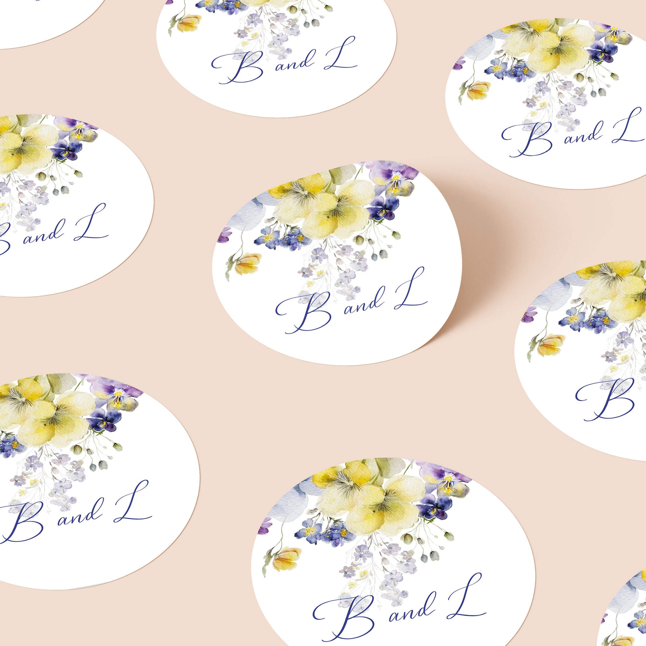 The Violet Wedding Stickers