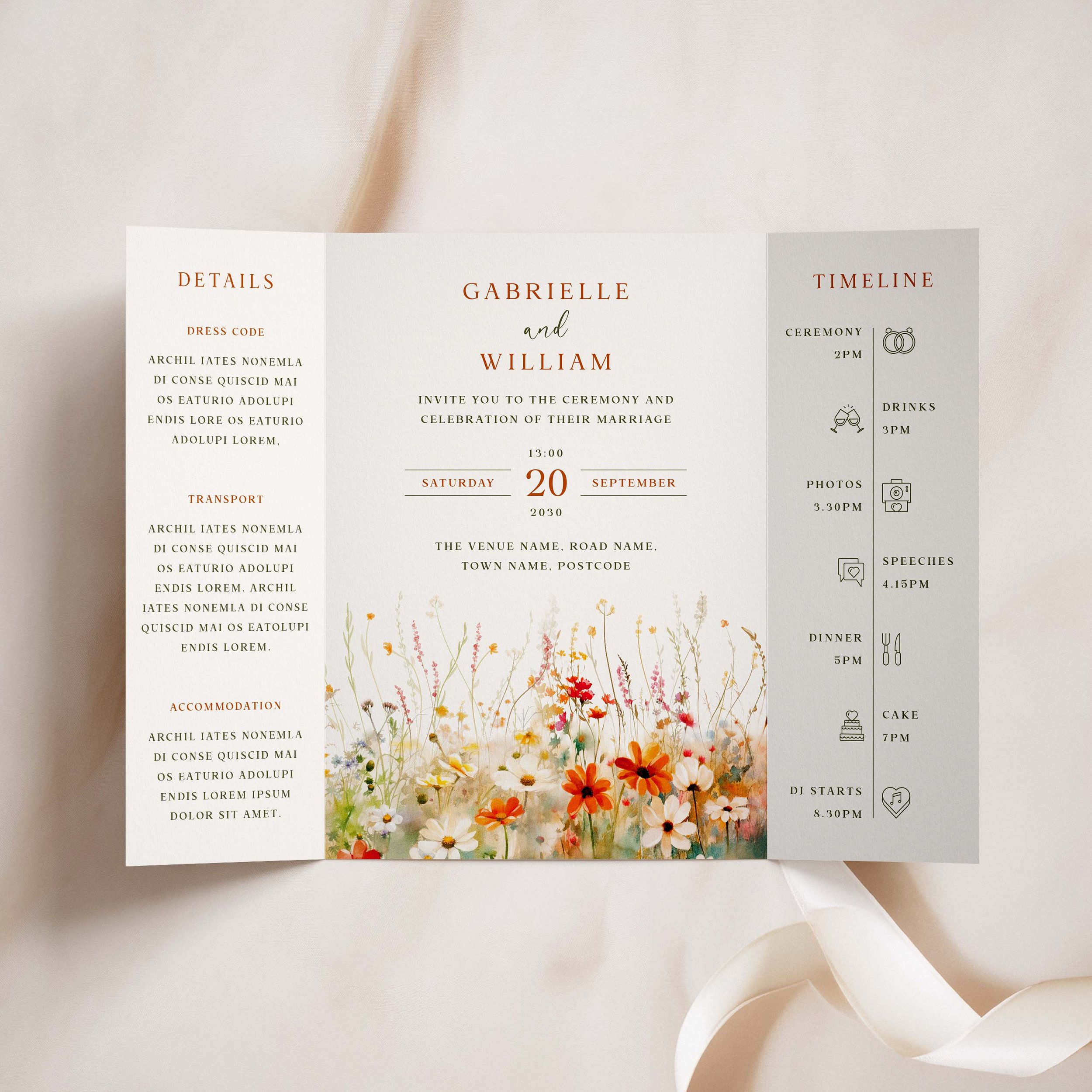 Gatefold Wedding Invitation