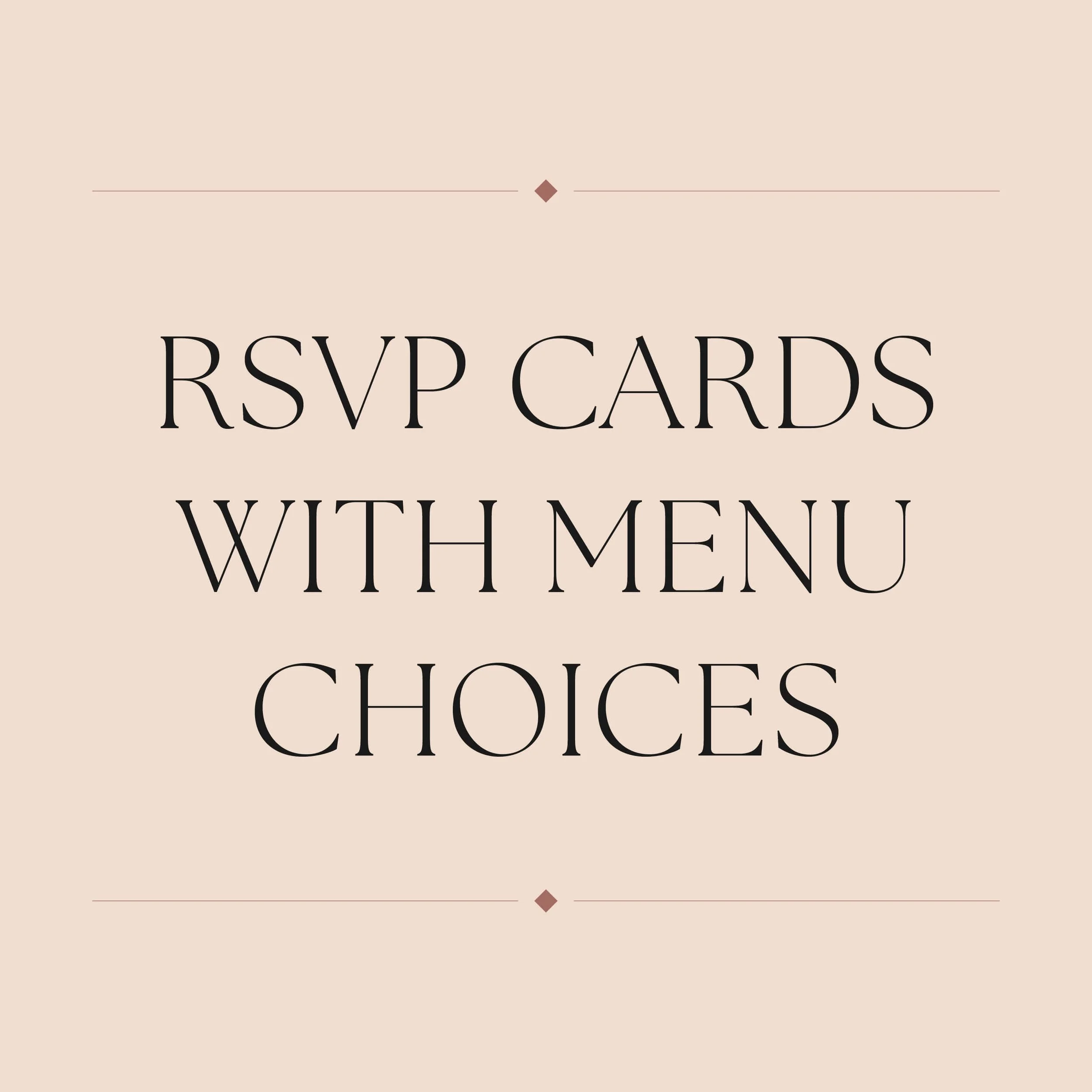 RSVP Cards with Menu Choices