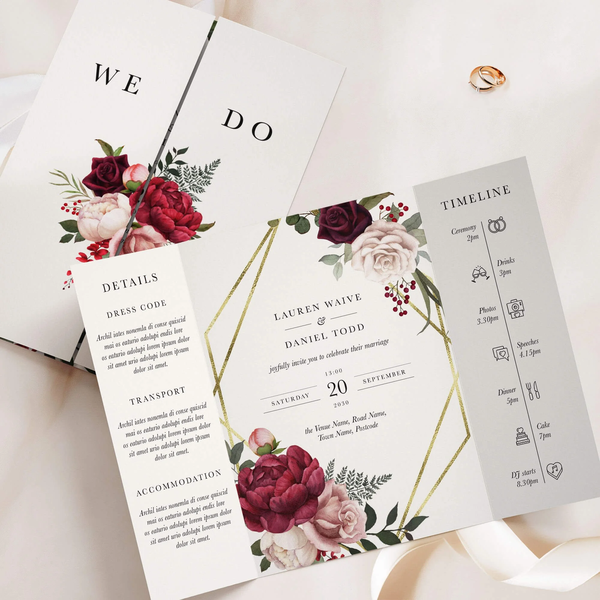 The Romance (Frame) Gatefold Wedding Invitation