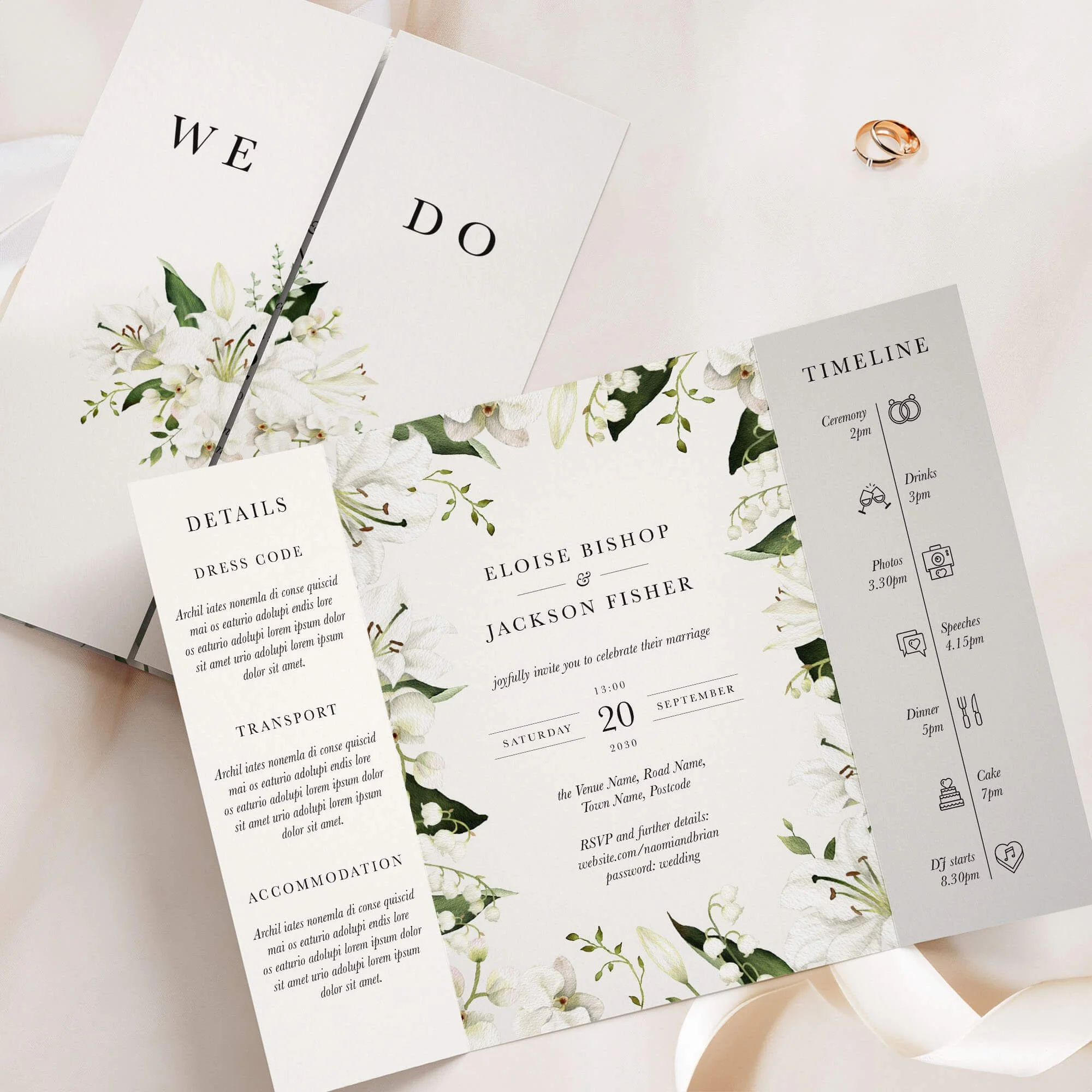 The Garden Collection Gatefold Wedding Invitation
