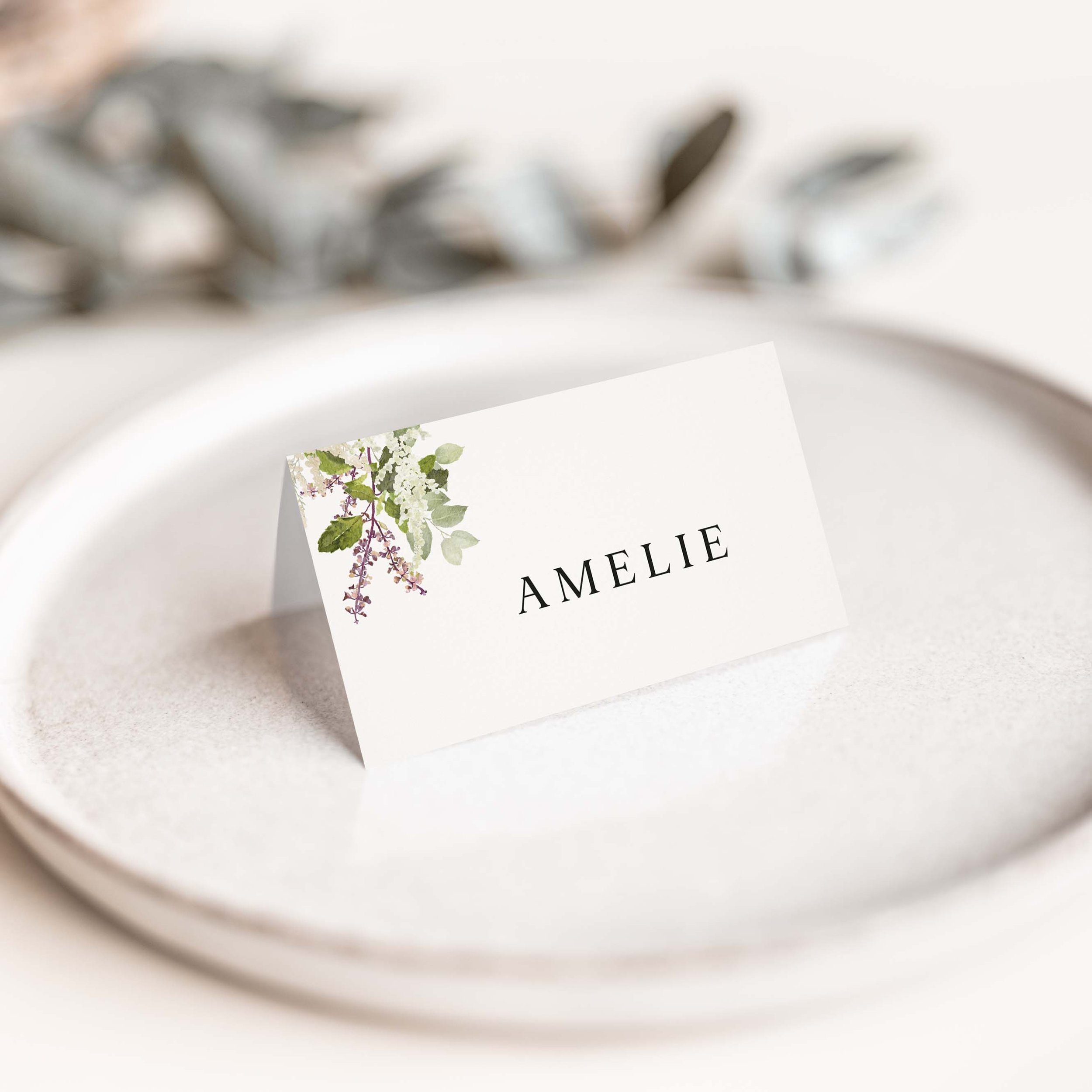 Greenery Wedding Place card