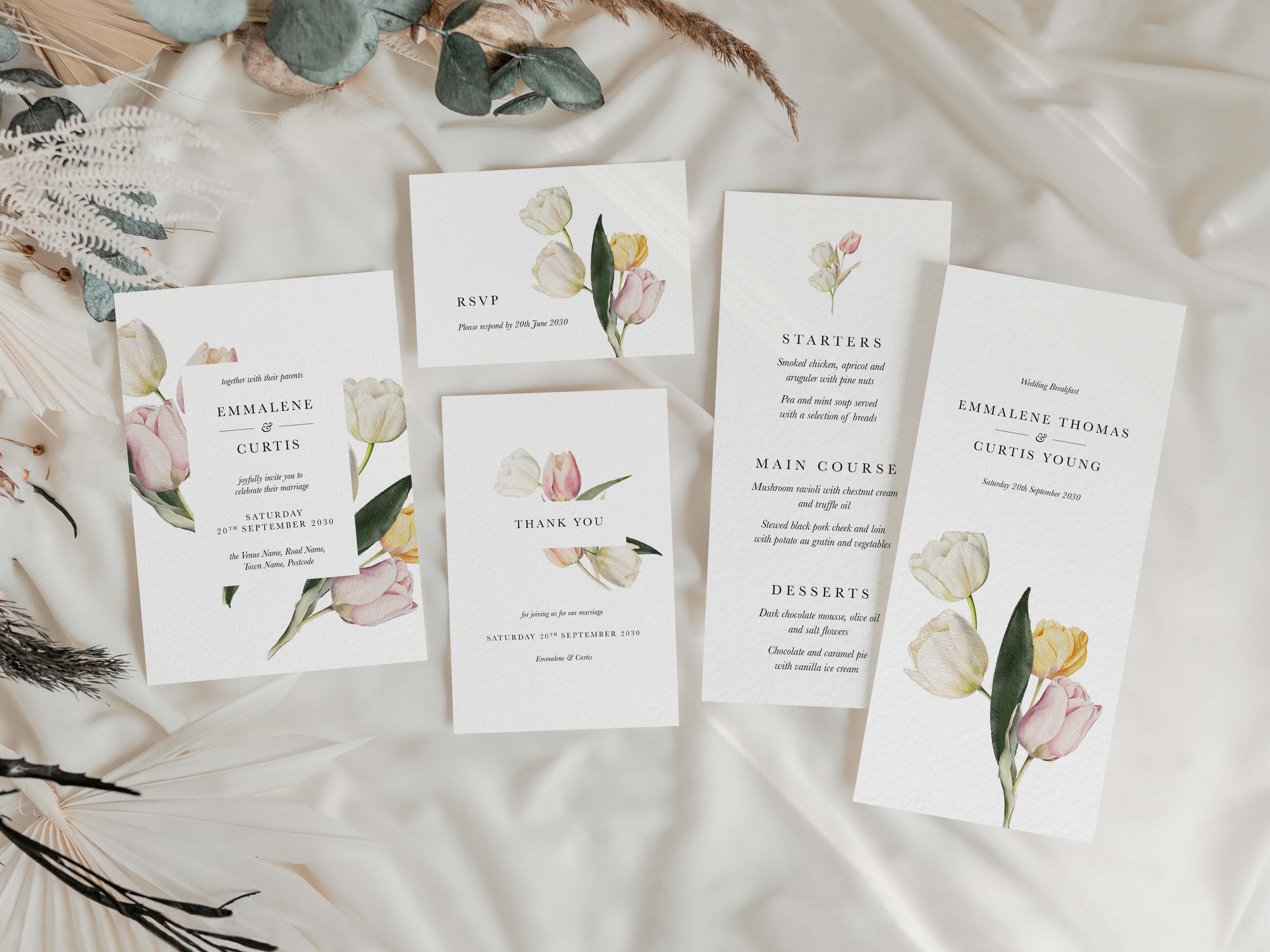 Tulip Folded Wedding Invitations