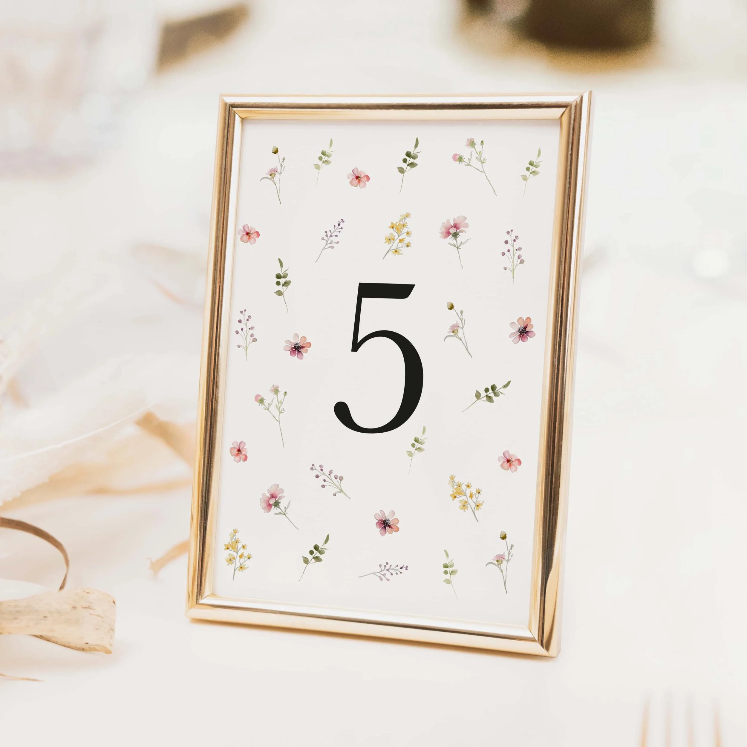 The Flora Wedding Table Number