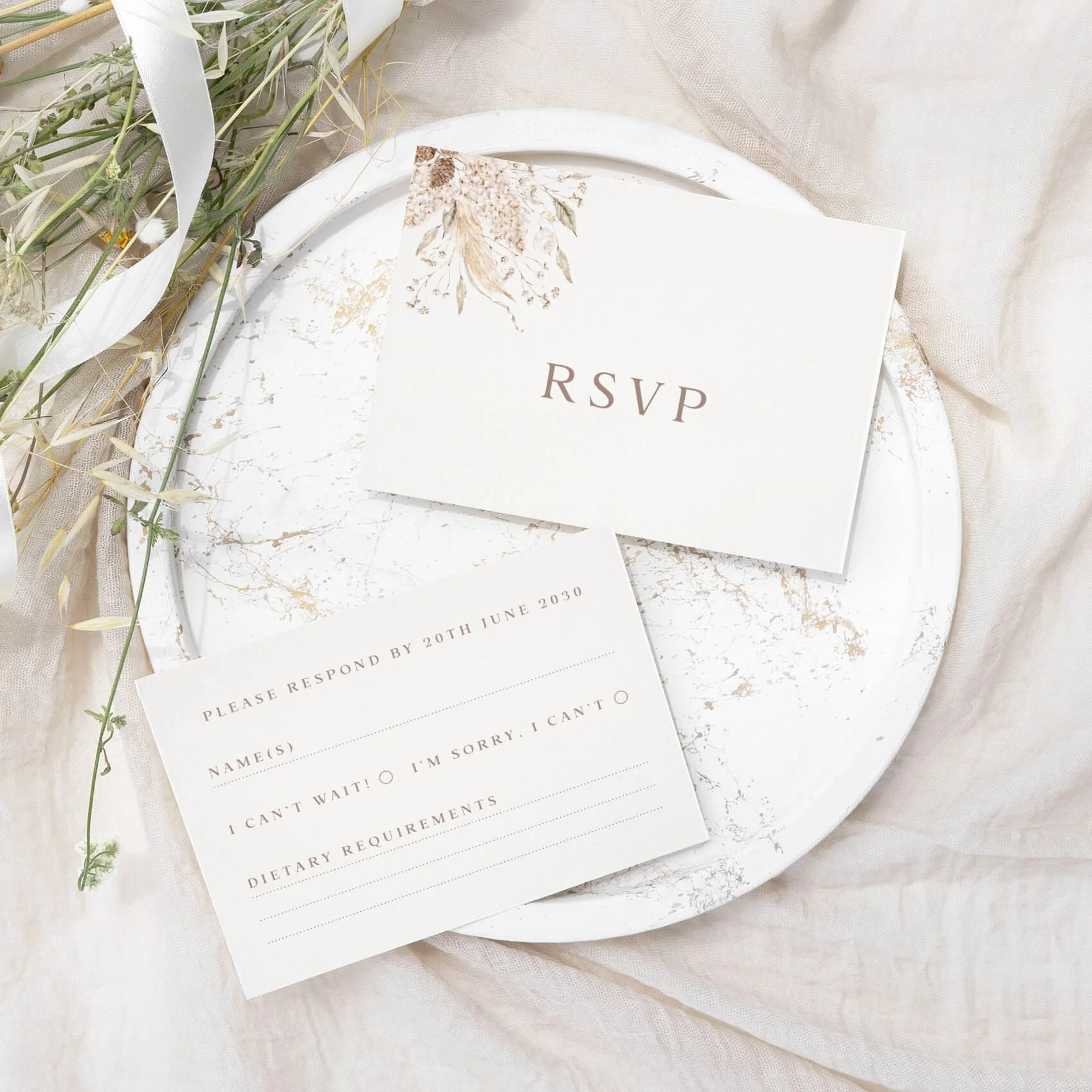 The Boho Wedding RSVP Cards