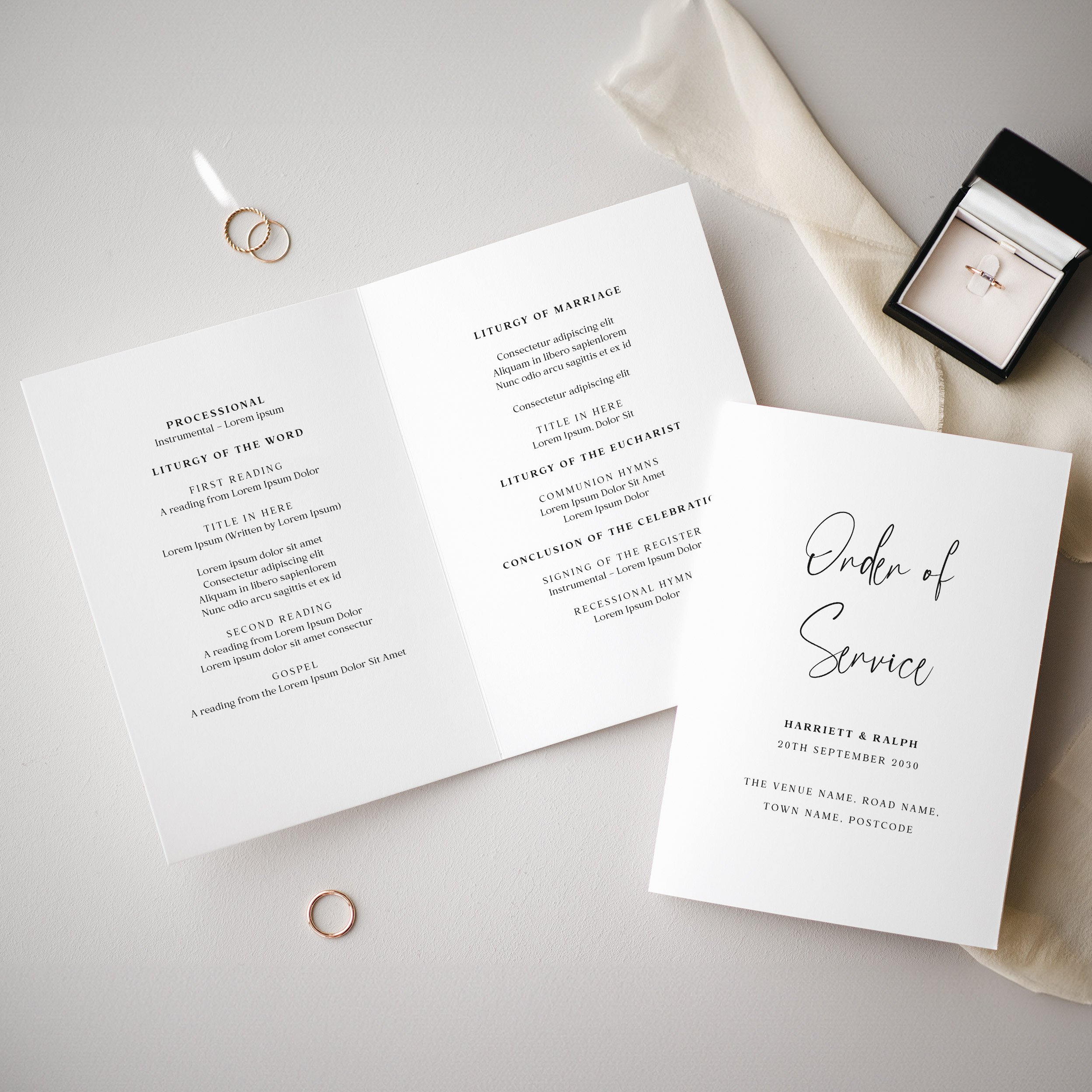 Simple Wedding Order of Service