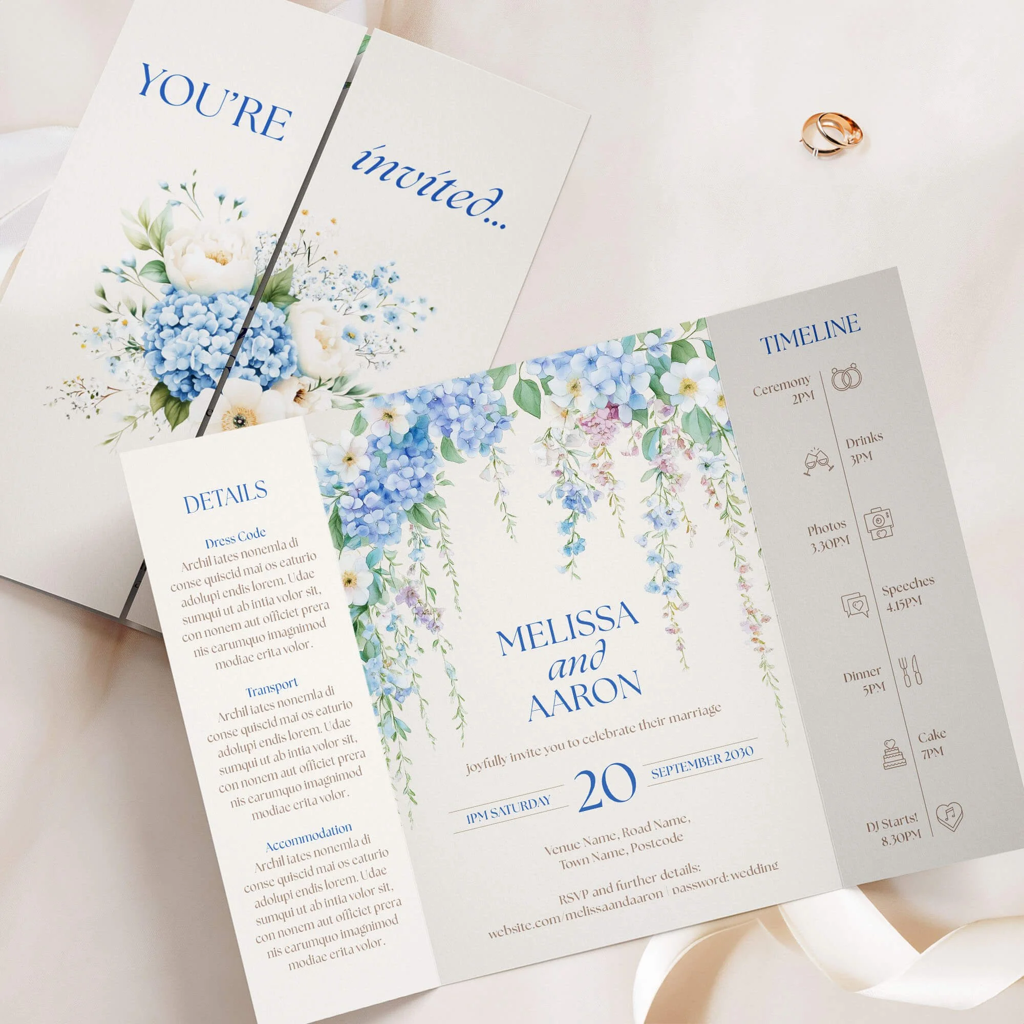 The Serenity Gatefold Wedding Invitation