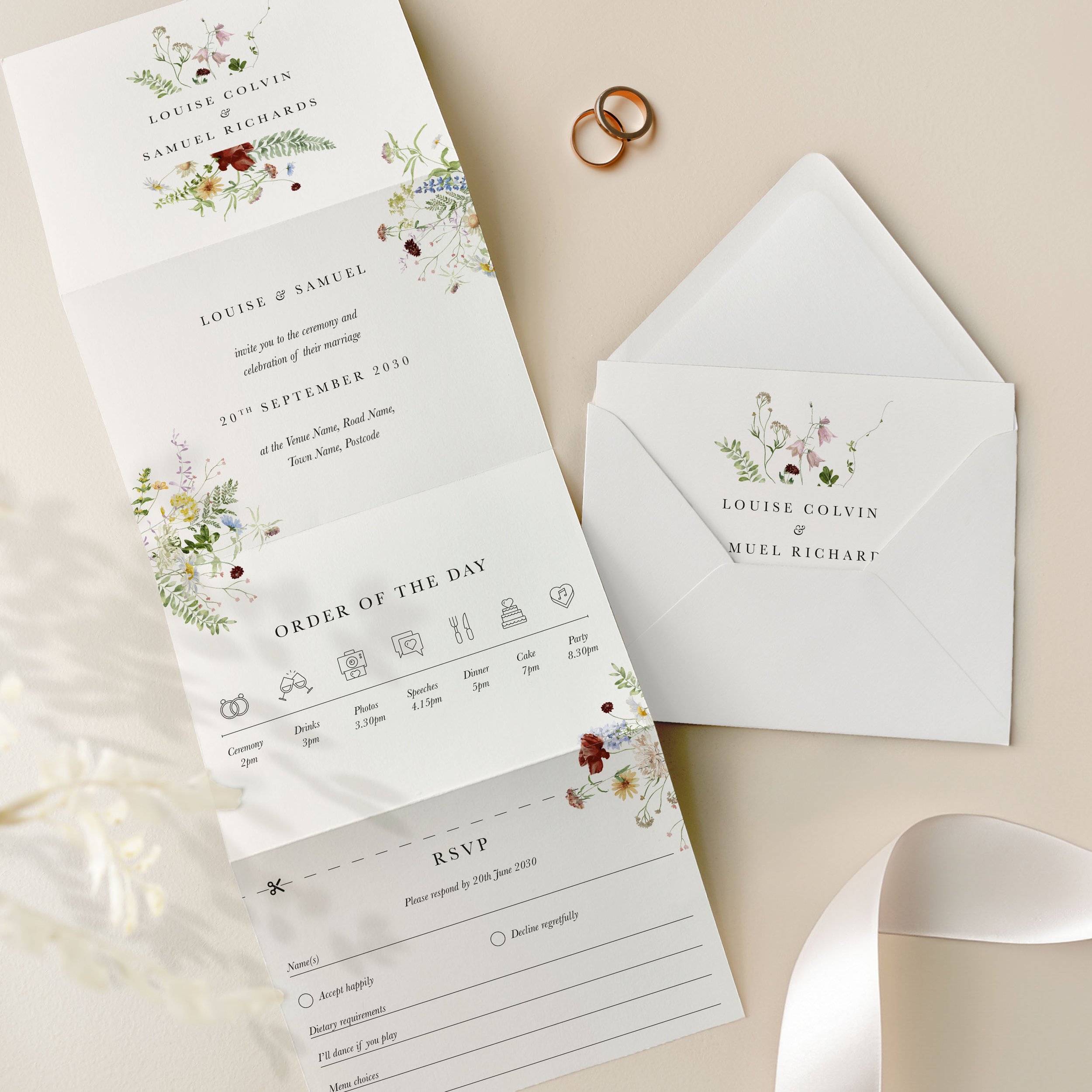 Concertina Invite Samples