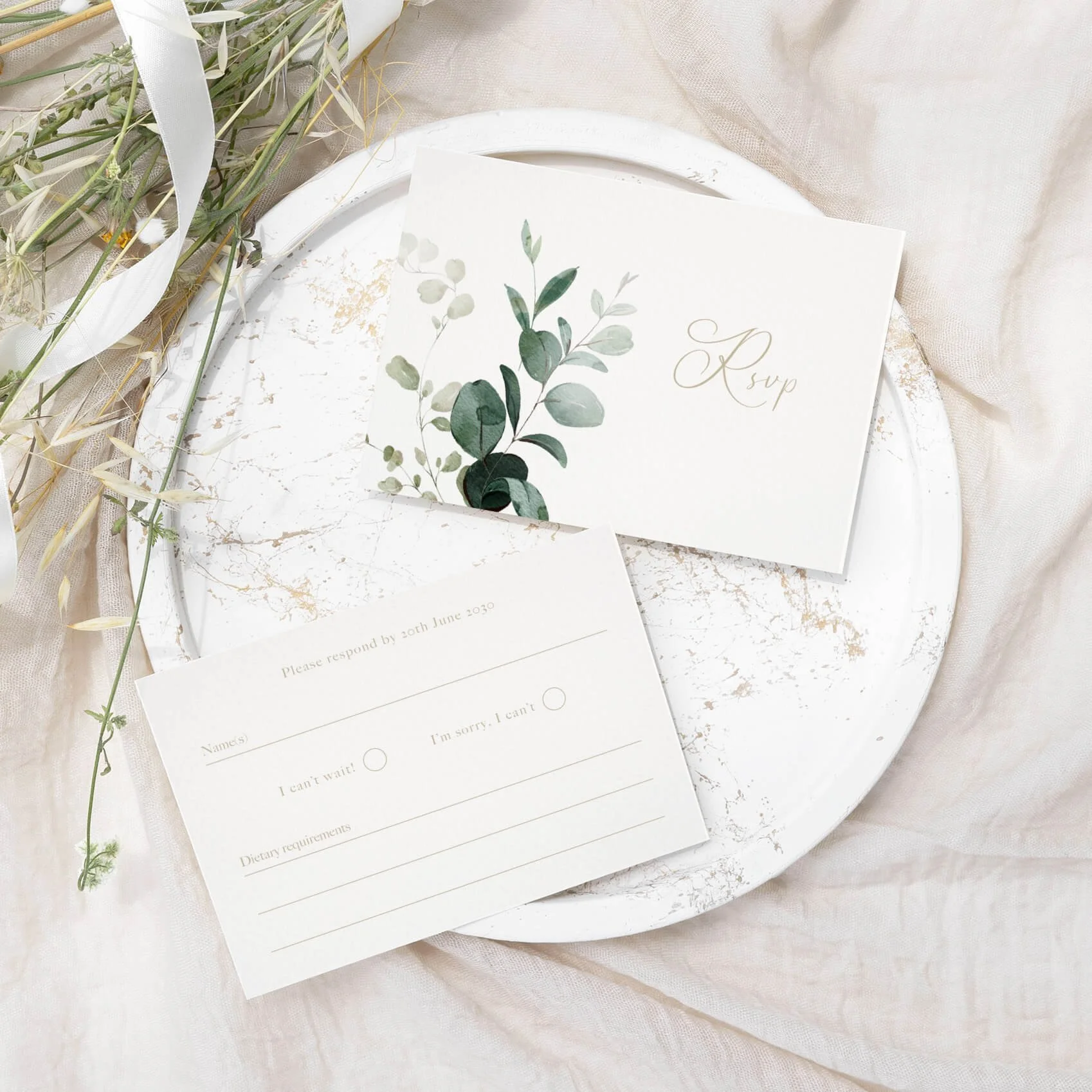 The Emerald Forest Wedding RSVP Cards