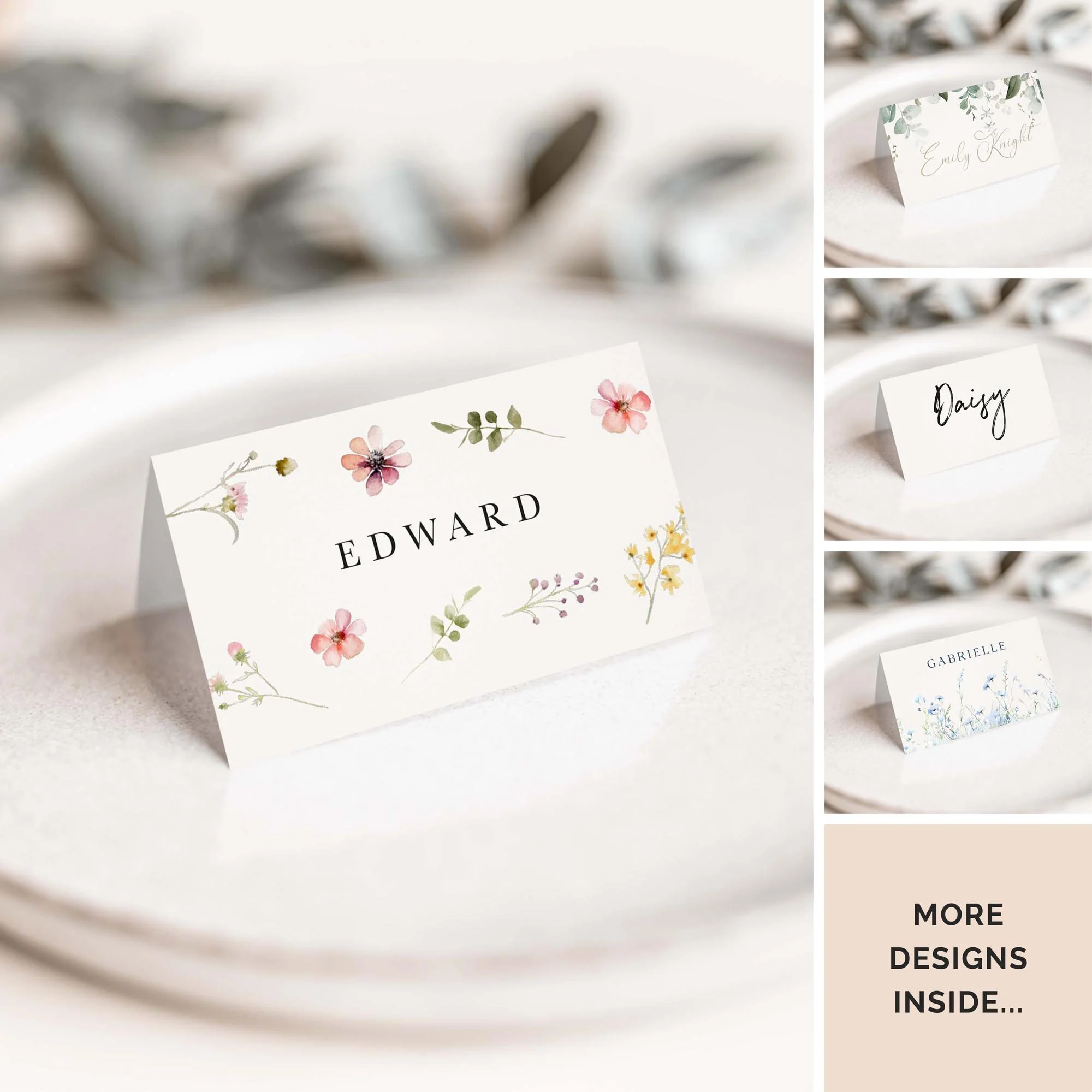 Wedding Table Numbers and Place Cards