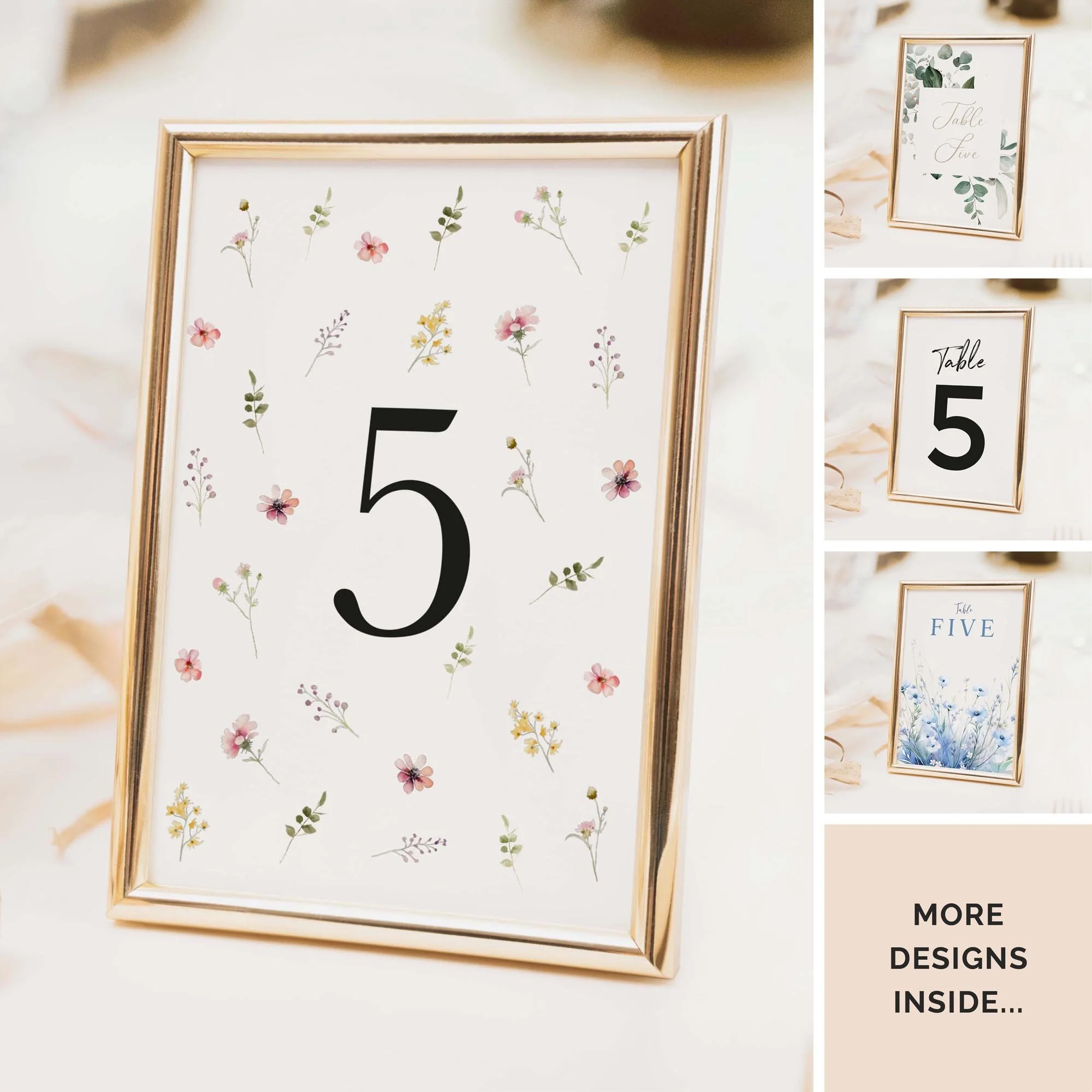 Wedding Table Numbers and Place Cards