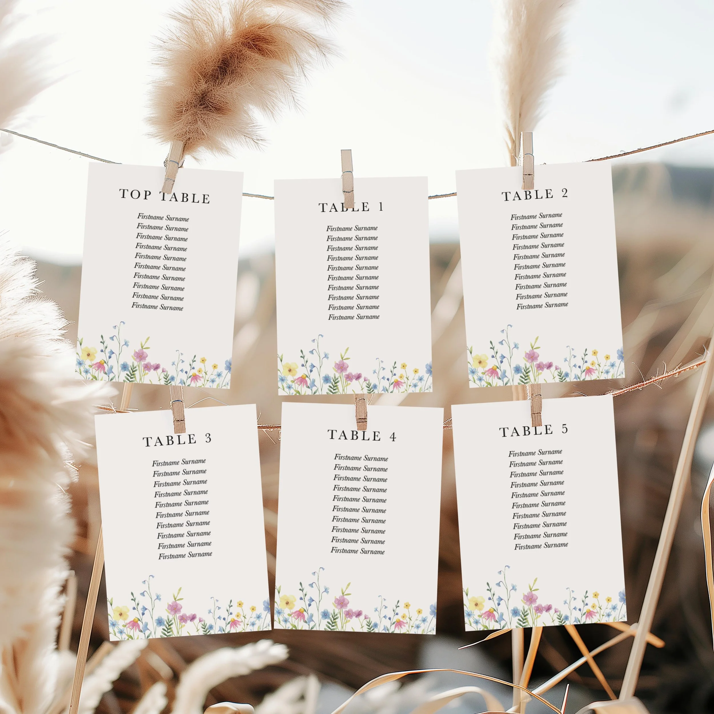 Seating Plan Cards