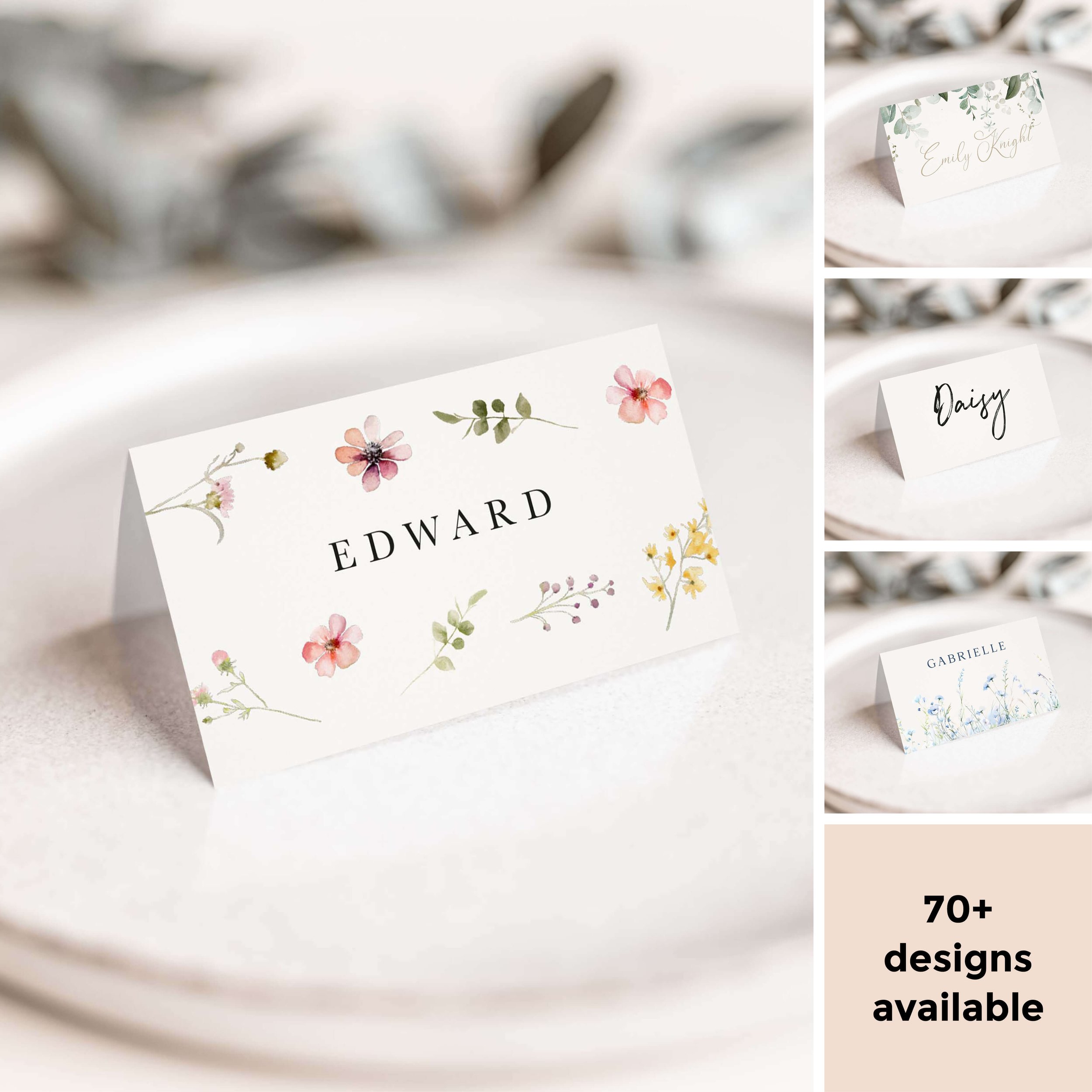 Wedding Table Numbers and Place Cards