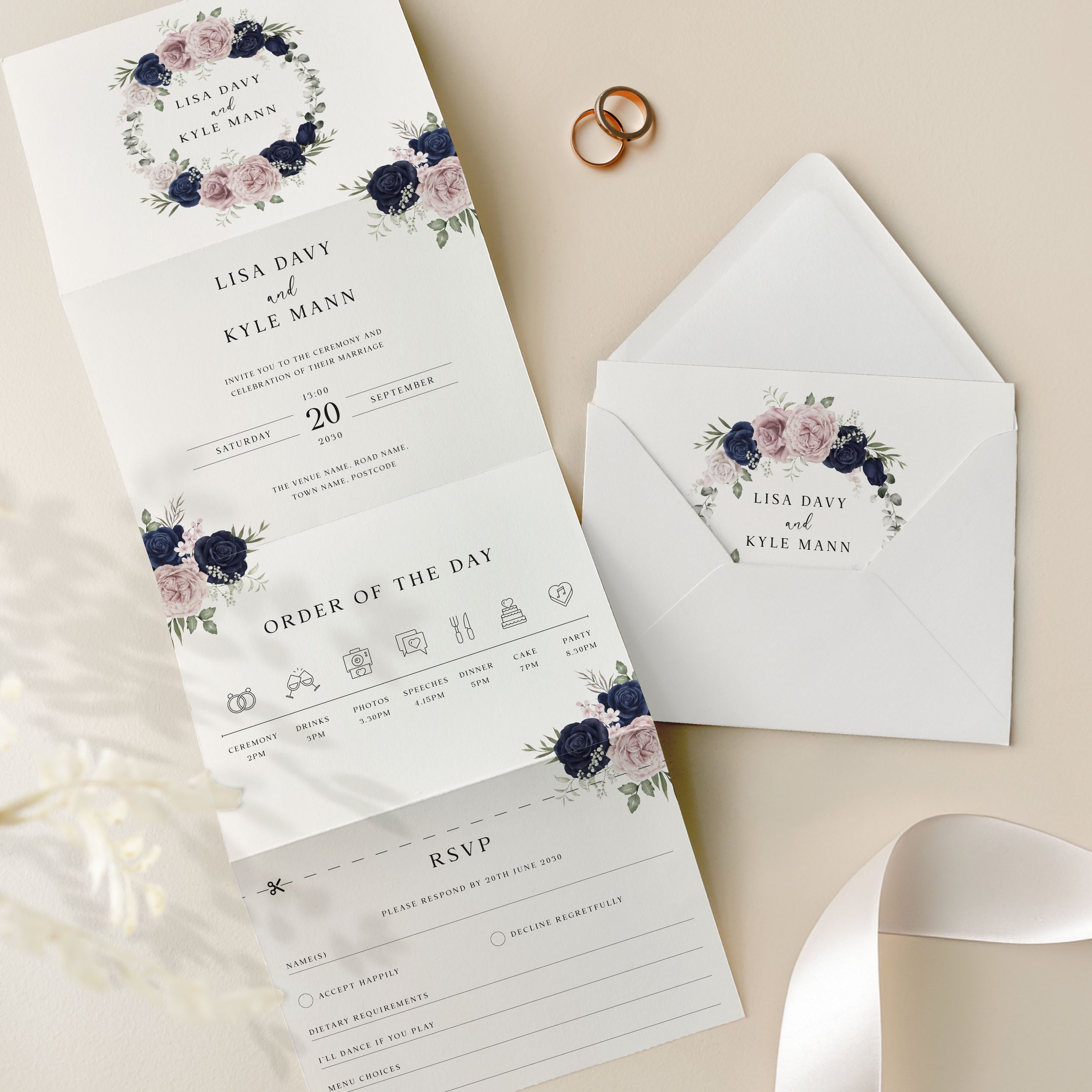 Concertina Invite Samples