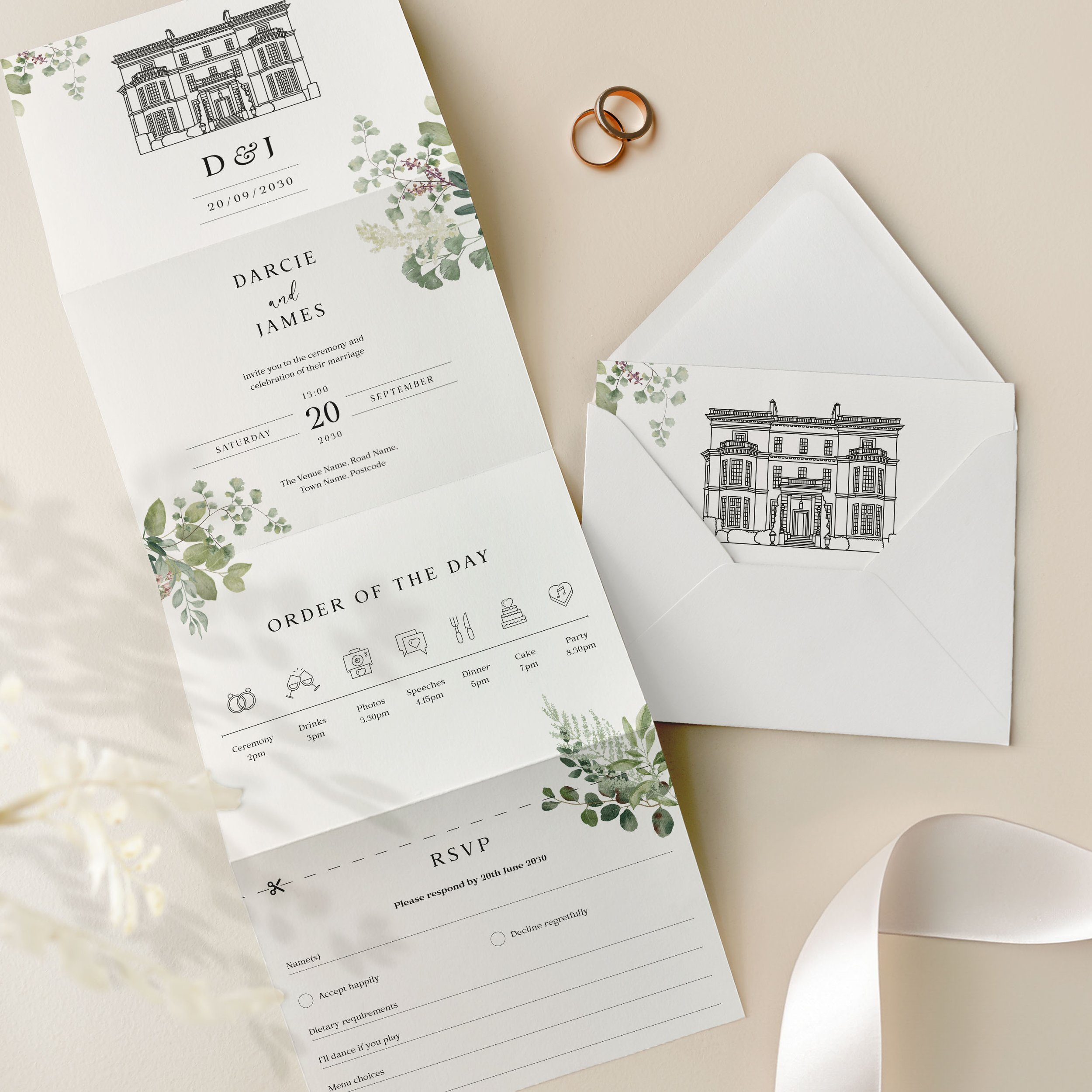 Concertina Invitation Samples