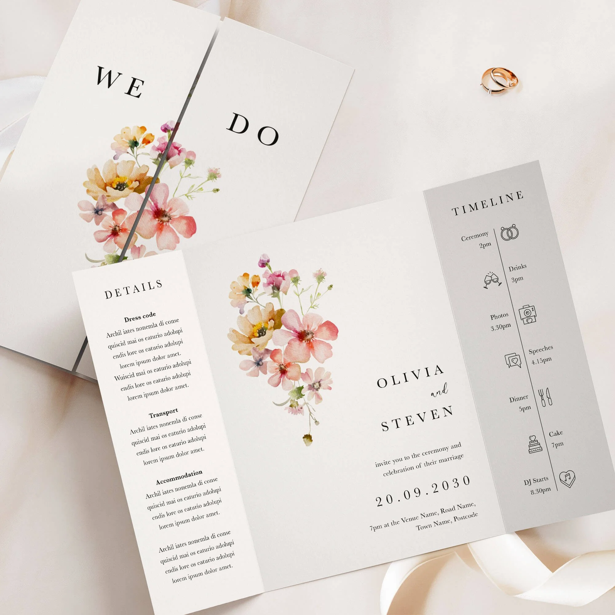 The Bloom Gatefold Wedding Invitation