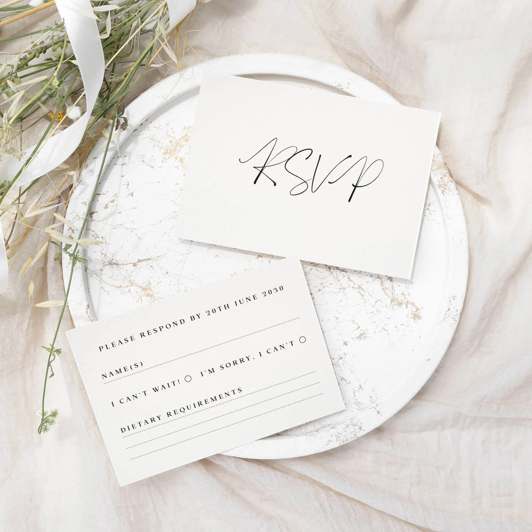 The Autograph Wedding RSVP Cards